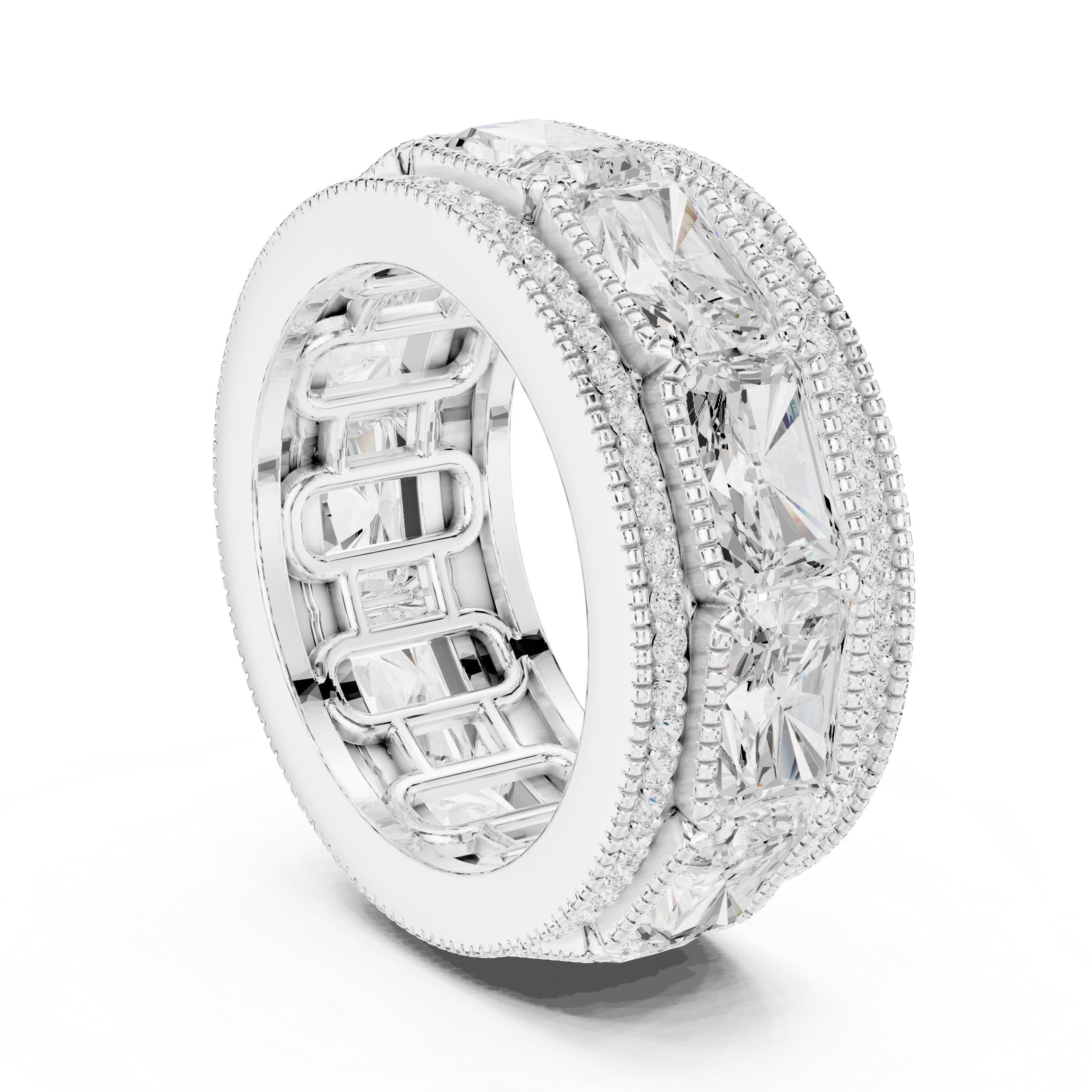 Radiant Cut Diamond Eternity Band