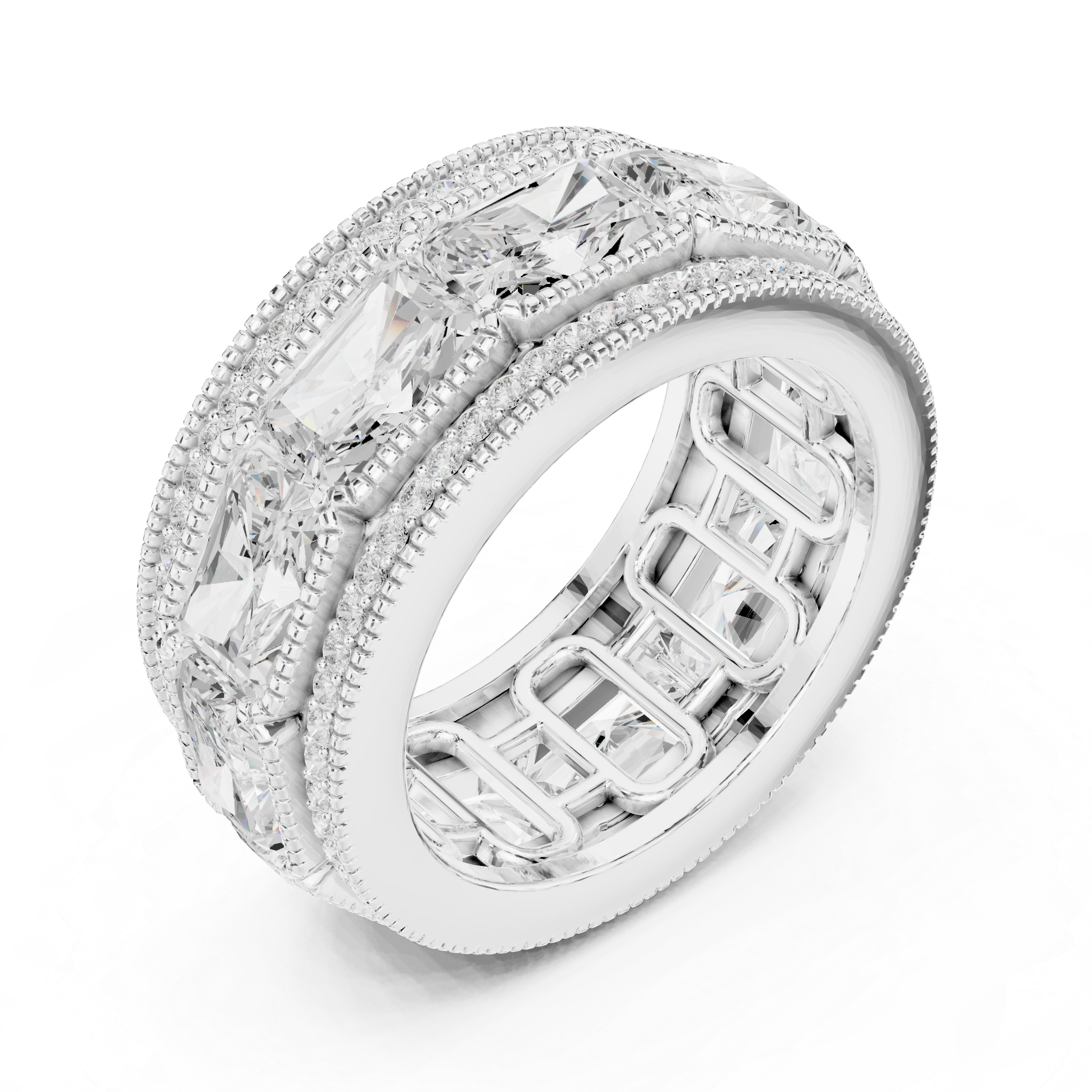 Radiant Cut Diamond Eternity Band