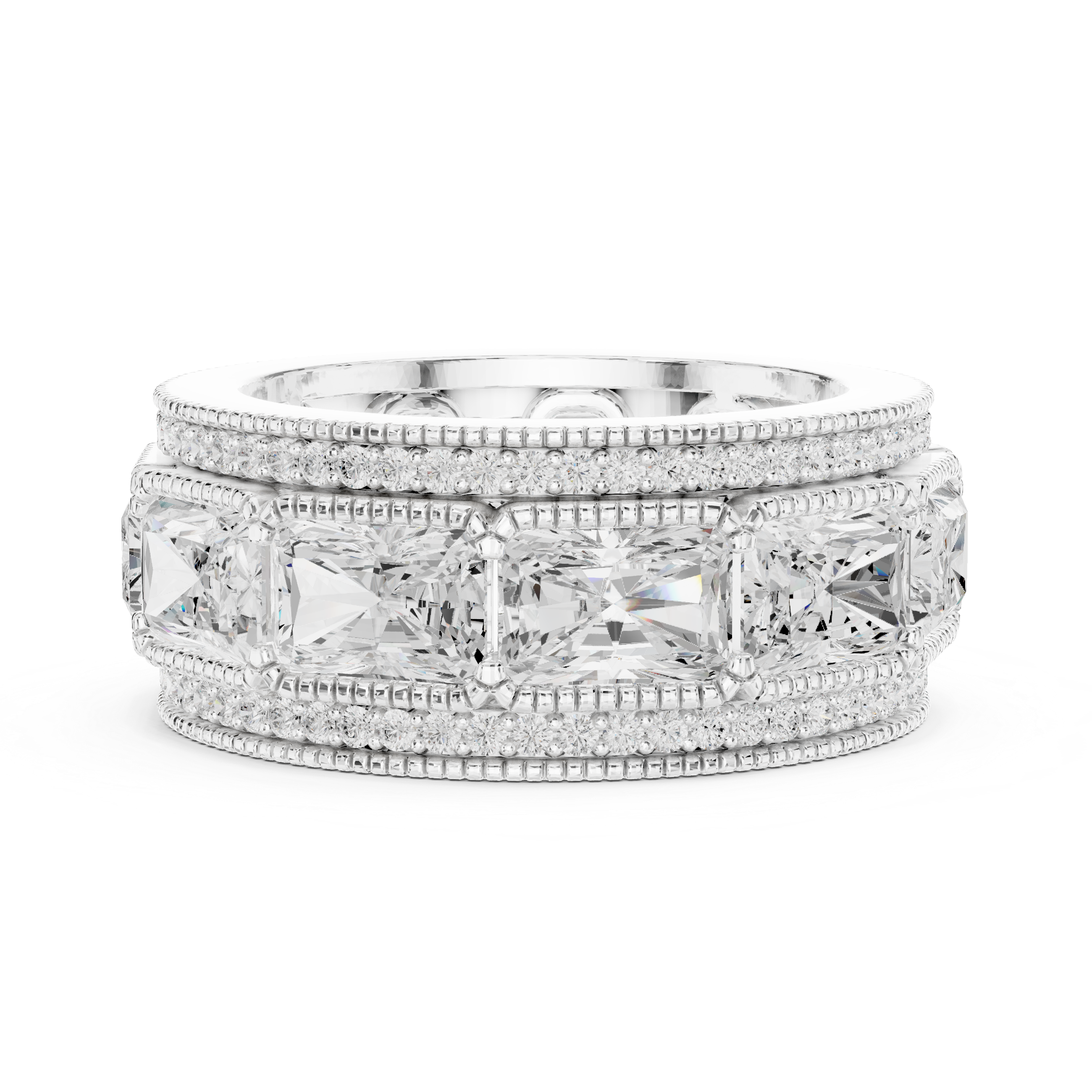 Radiant Cut Diamond Eternity Band