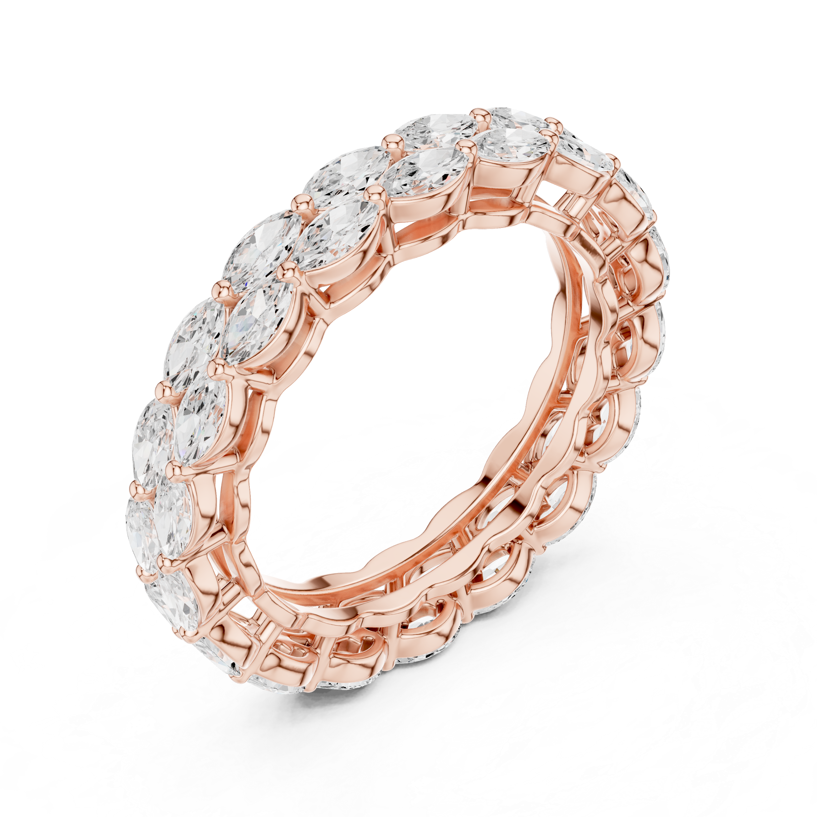 Double Row Marquise Eternity Ring