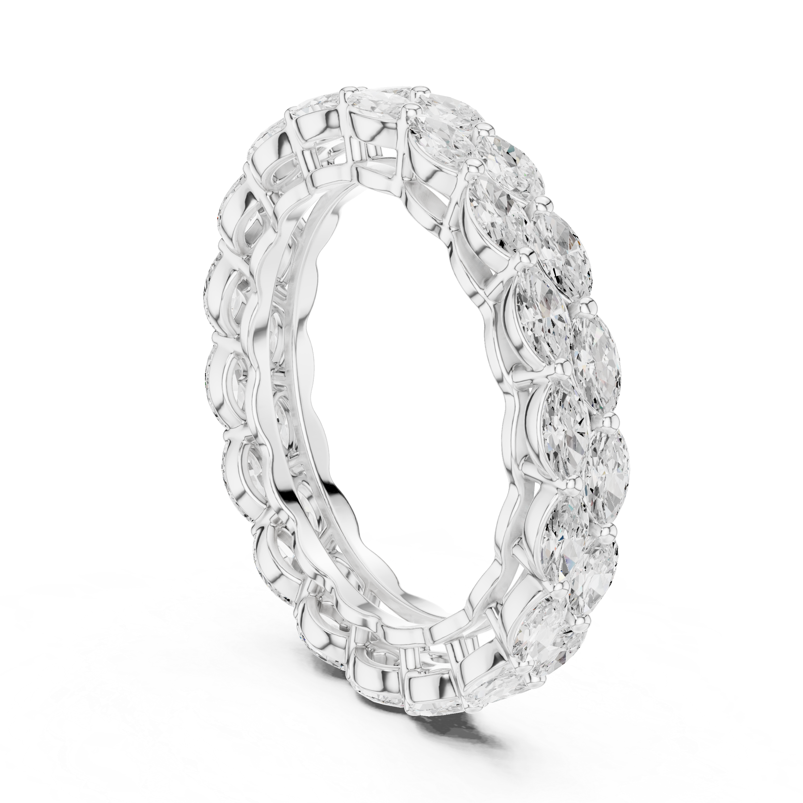 Double Row Marquise Eternity Ring