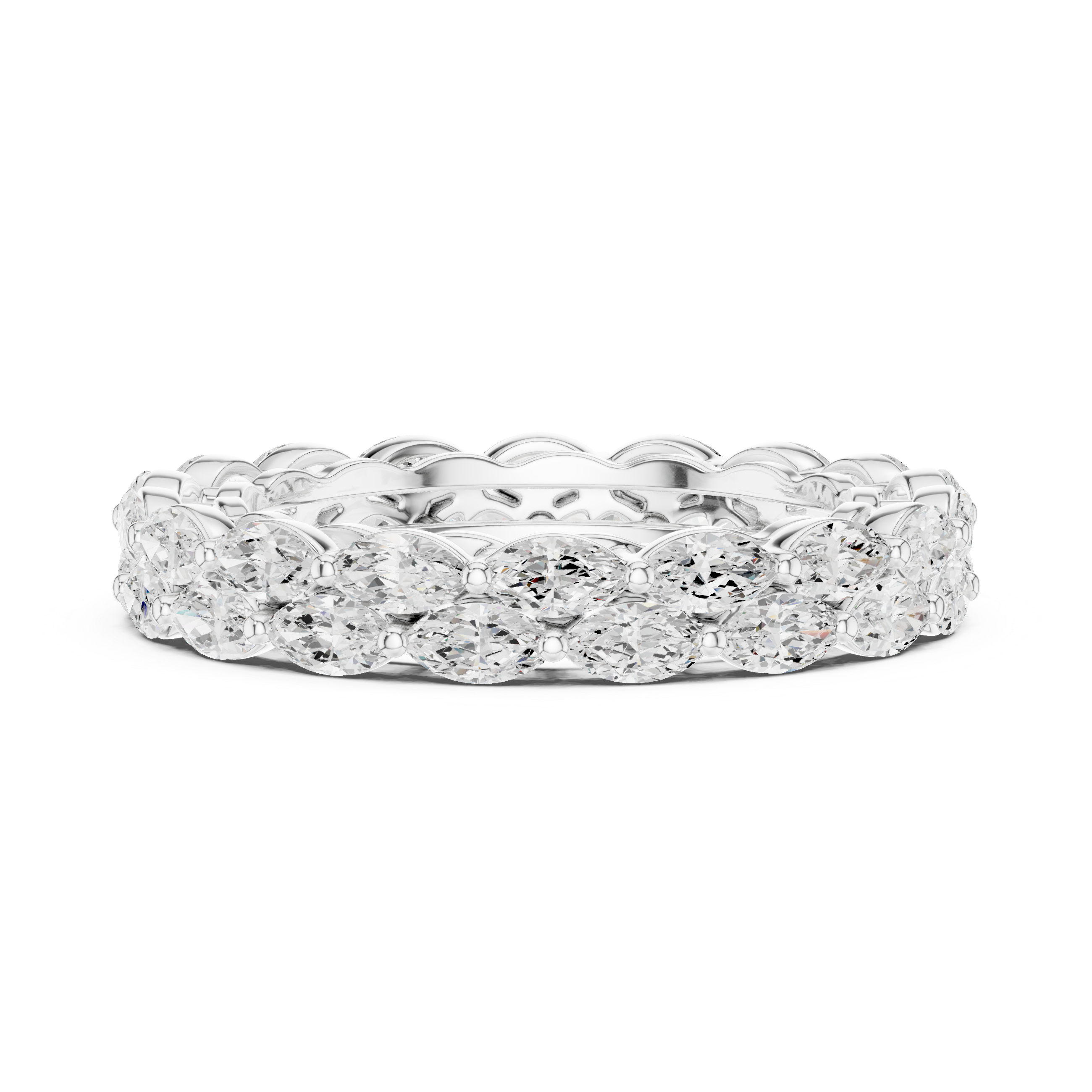 Double Row Marquise Eternity Ring