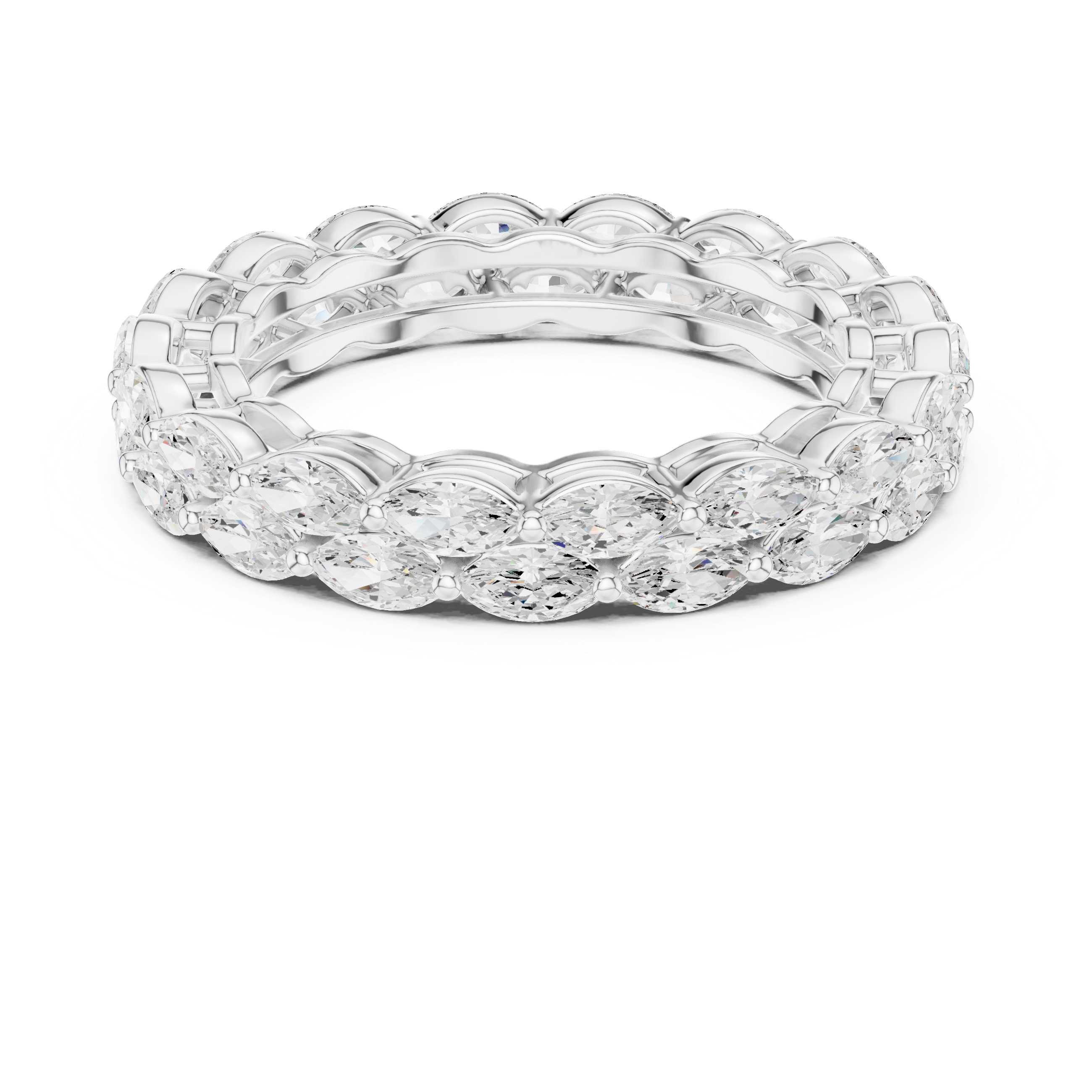 Double Row Marquise Eternity Ring