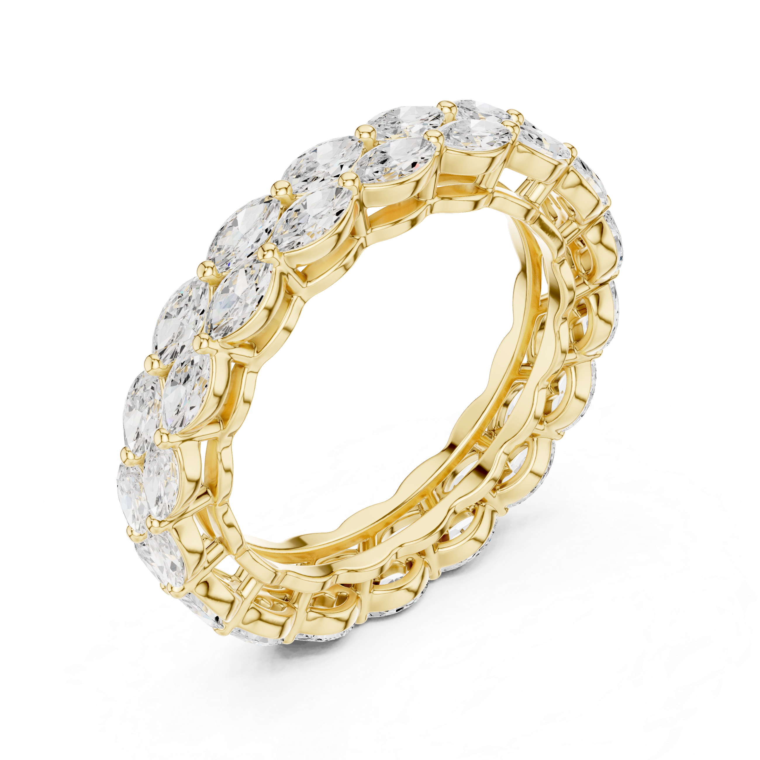 Double Row Marquise Eternity Ring