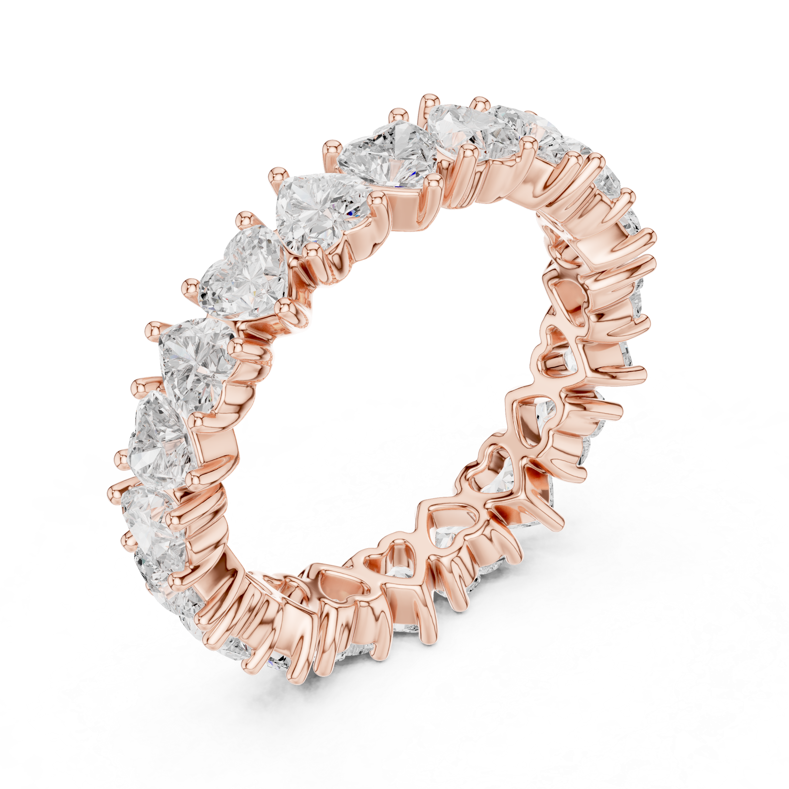 Heart-Cut Diamond Eternity Ring