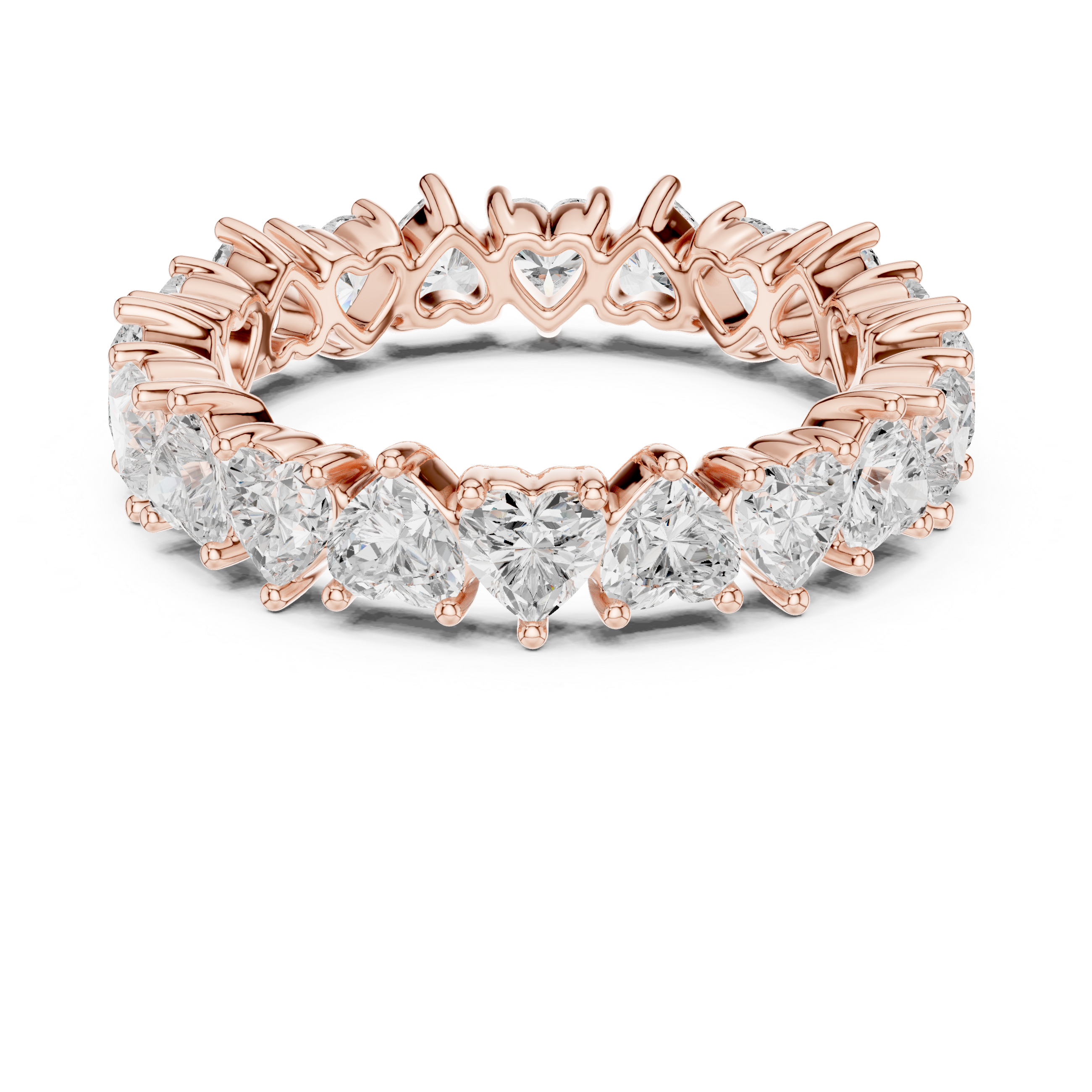 Heart-Cut Diamond Eternity Ring