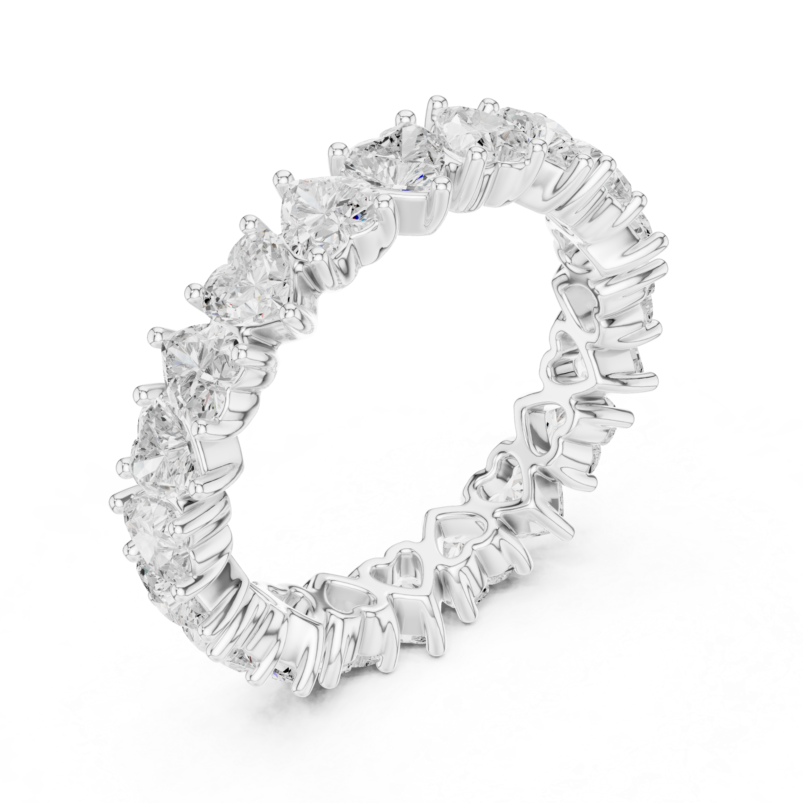 Heart-Cut Diamond Eternity Ring