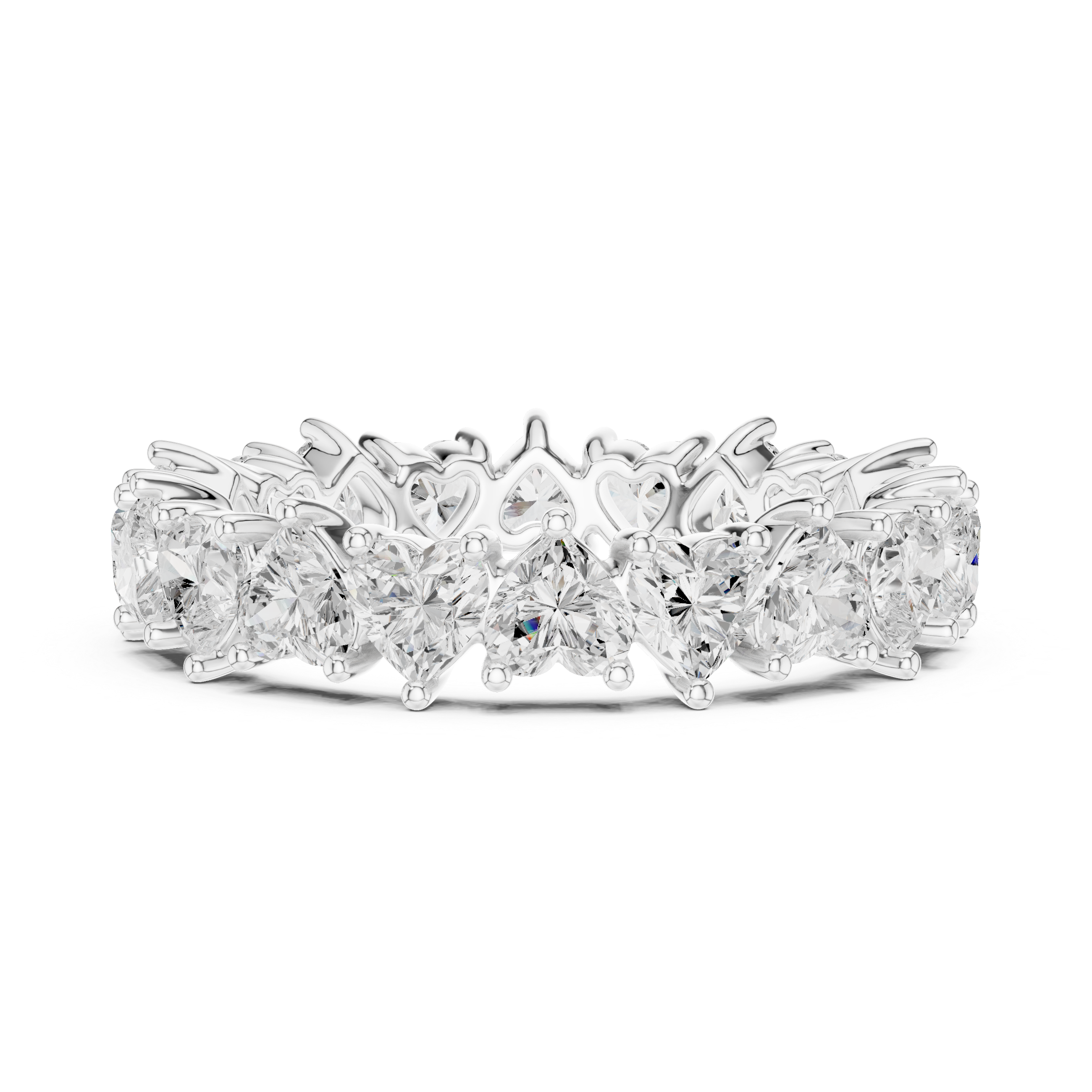Heart-Cut Diamond Eternity Ring