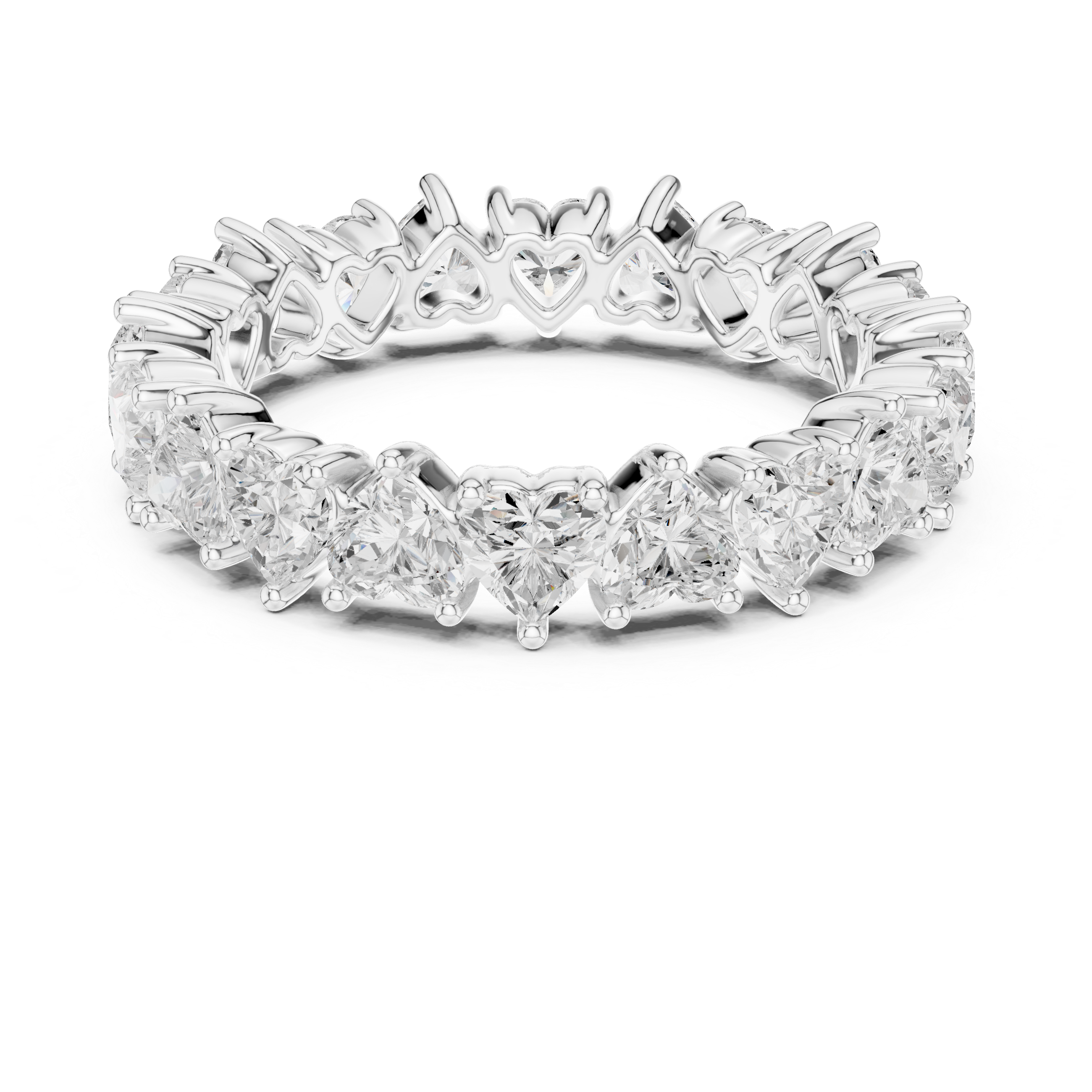 Heart-Cut Diamond Eternity Ring