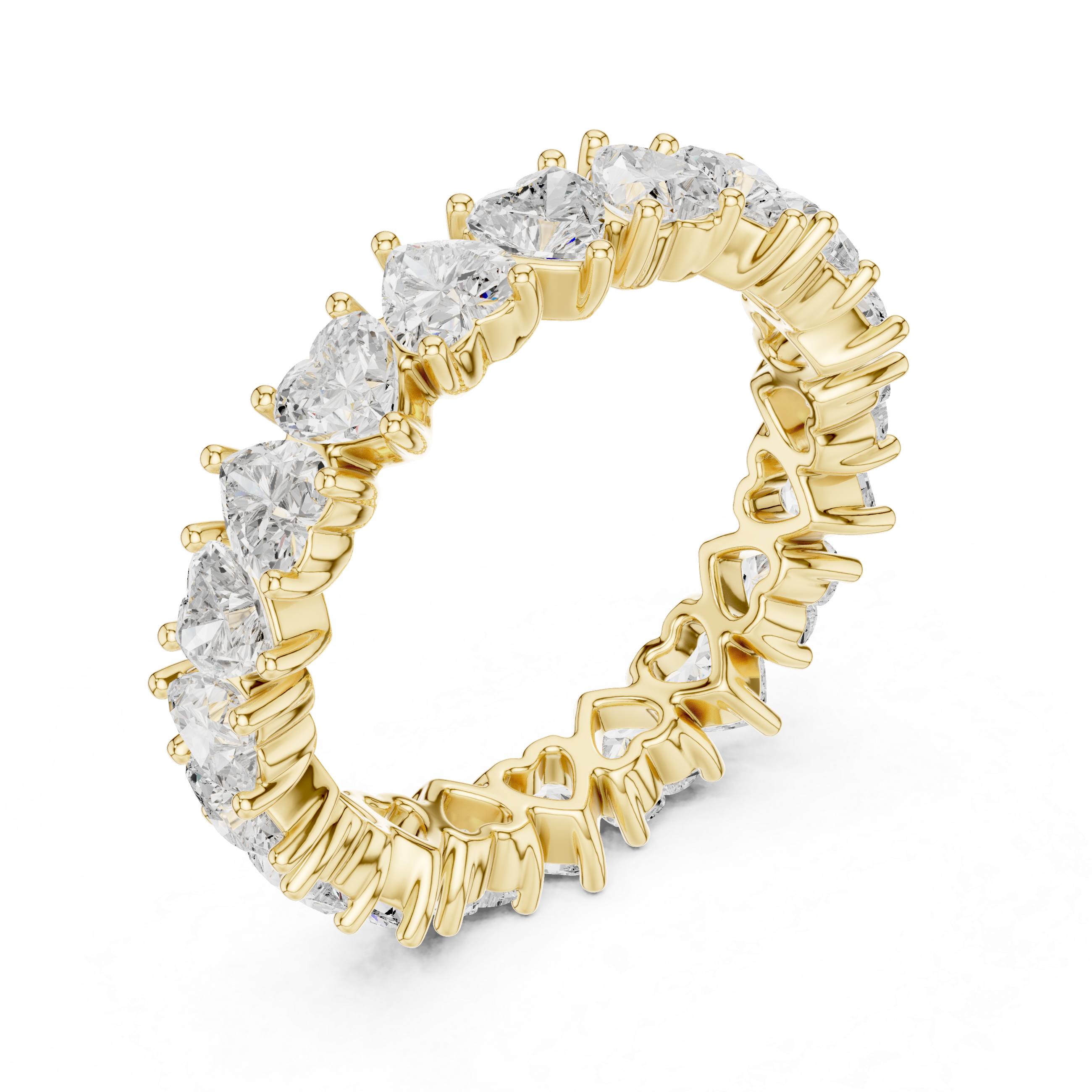 Heart-Cut Diamond Eternity Ring