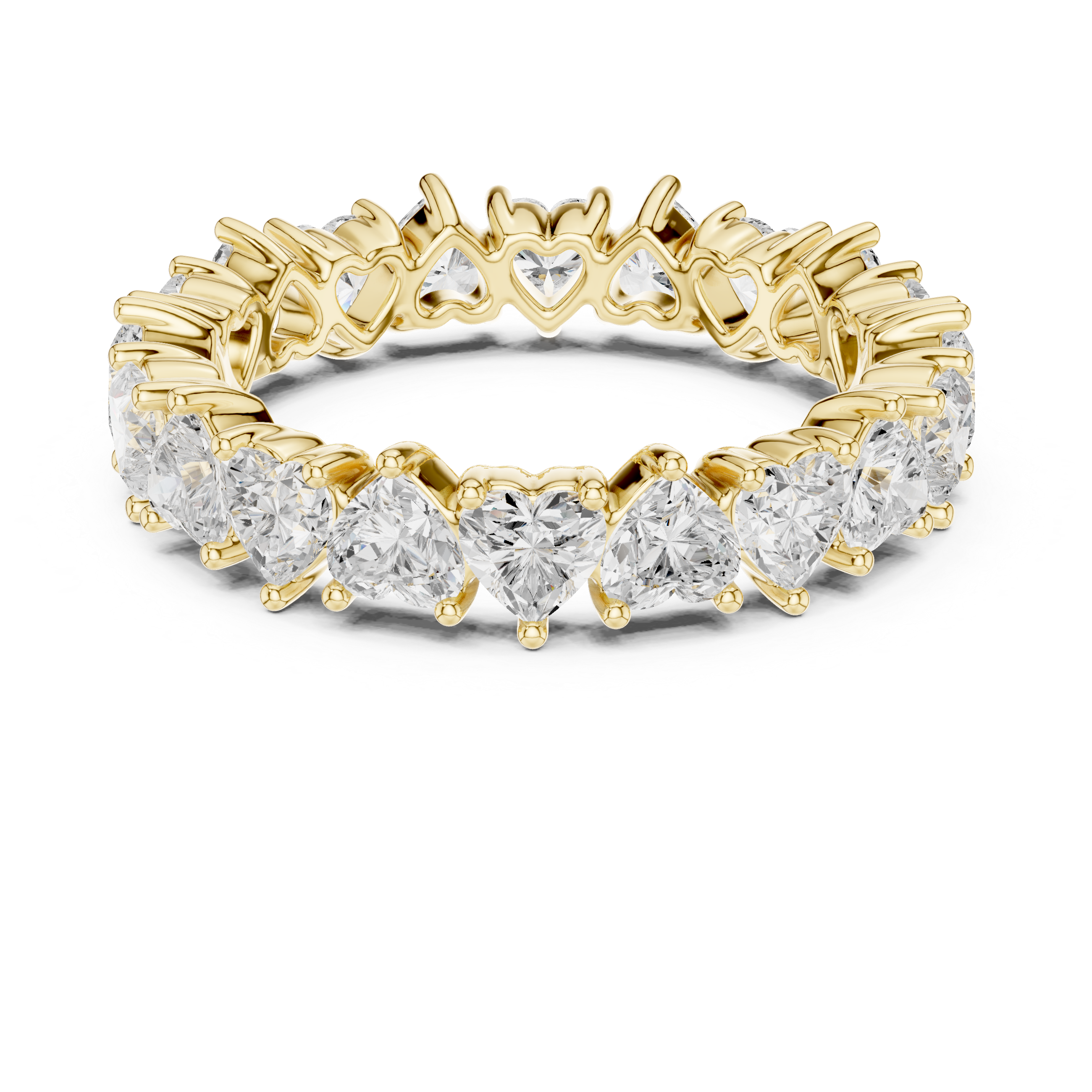Heart-Cut Diamond Eternity Ring