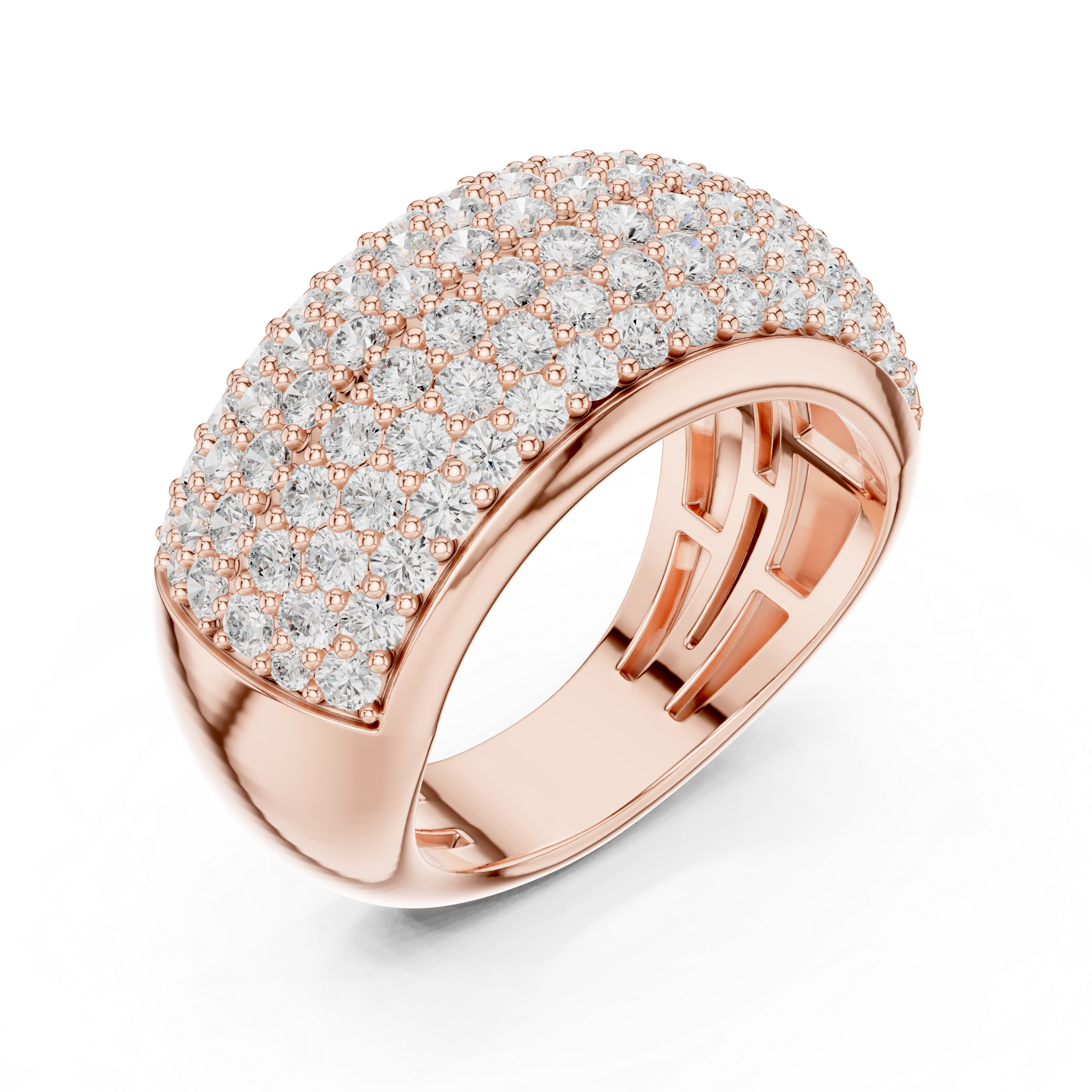 Five-Row Pavé Statement Band
