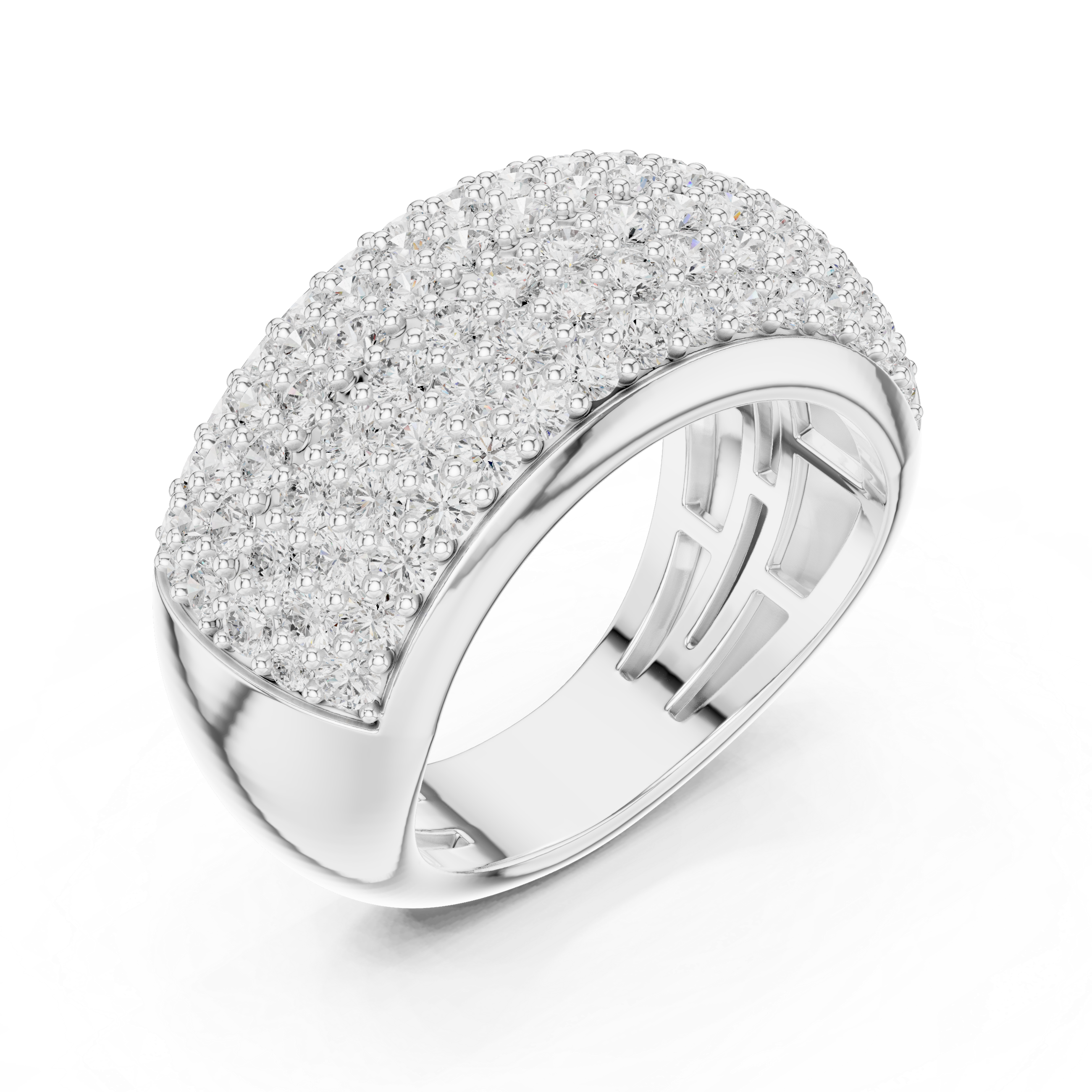 Five-Row Pavé Statement Band