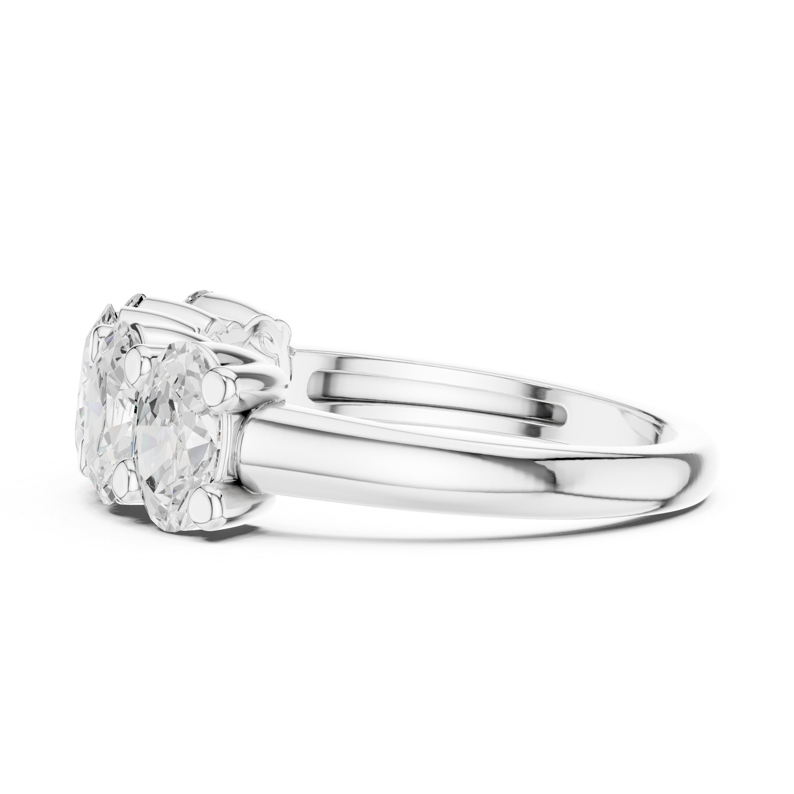 Five Oval Stone Anniversary Ring