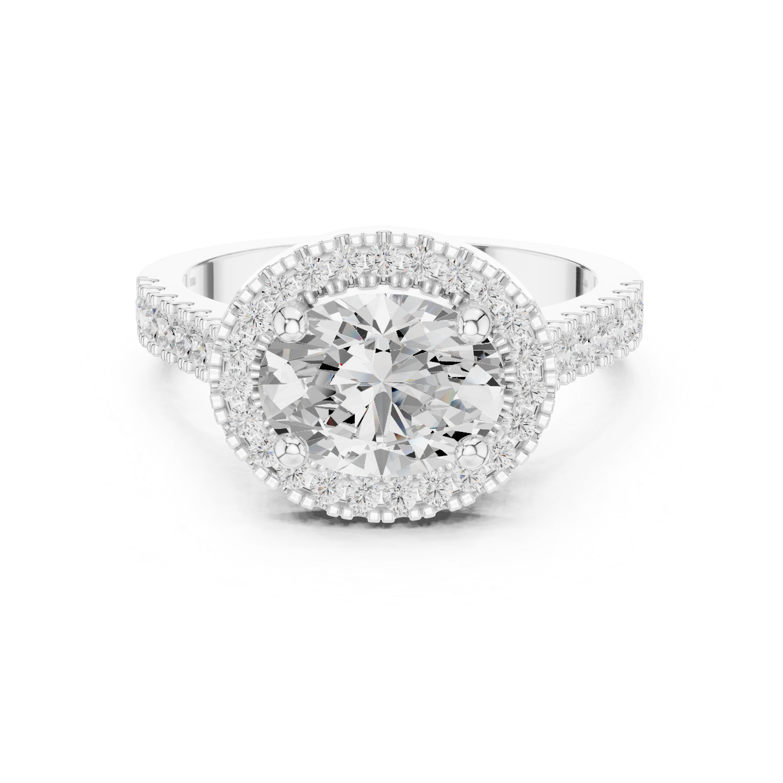 Oval Halo Diamond Engagement Ring