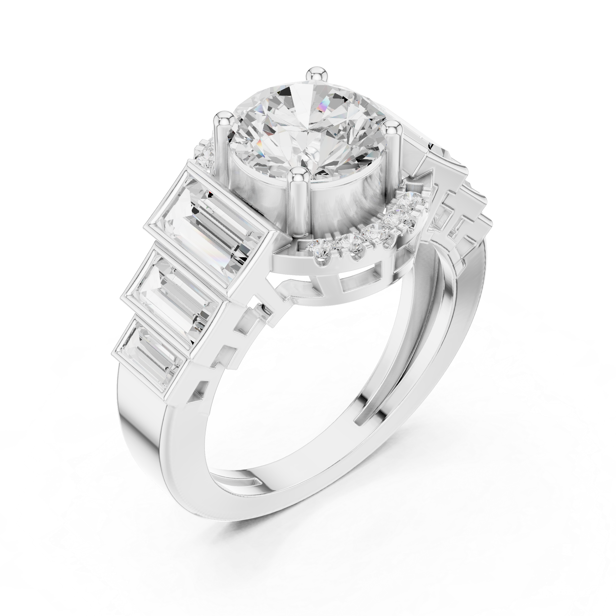 Baguette Art Deco Diamond Ring