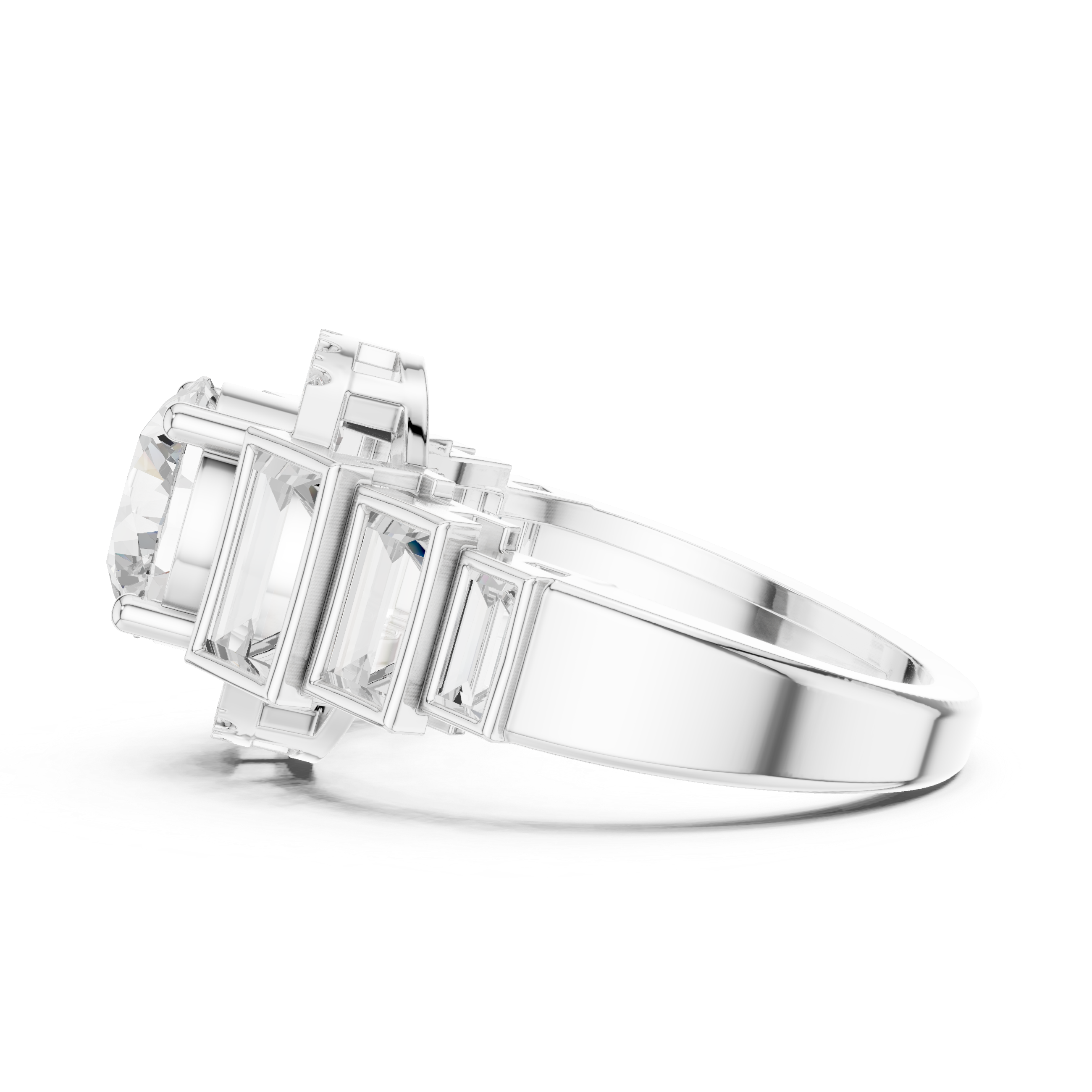 Baguette Art Deco Diamond Ring