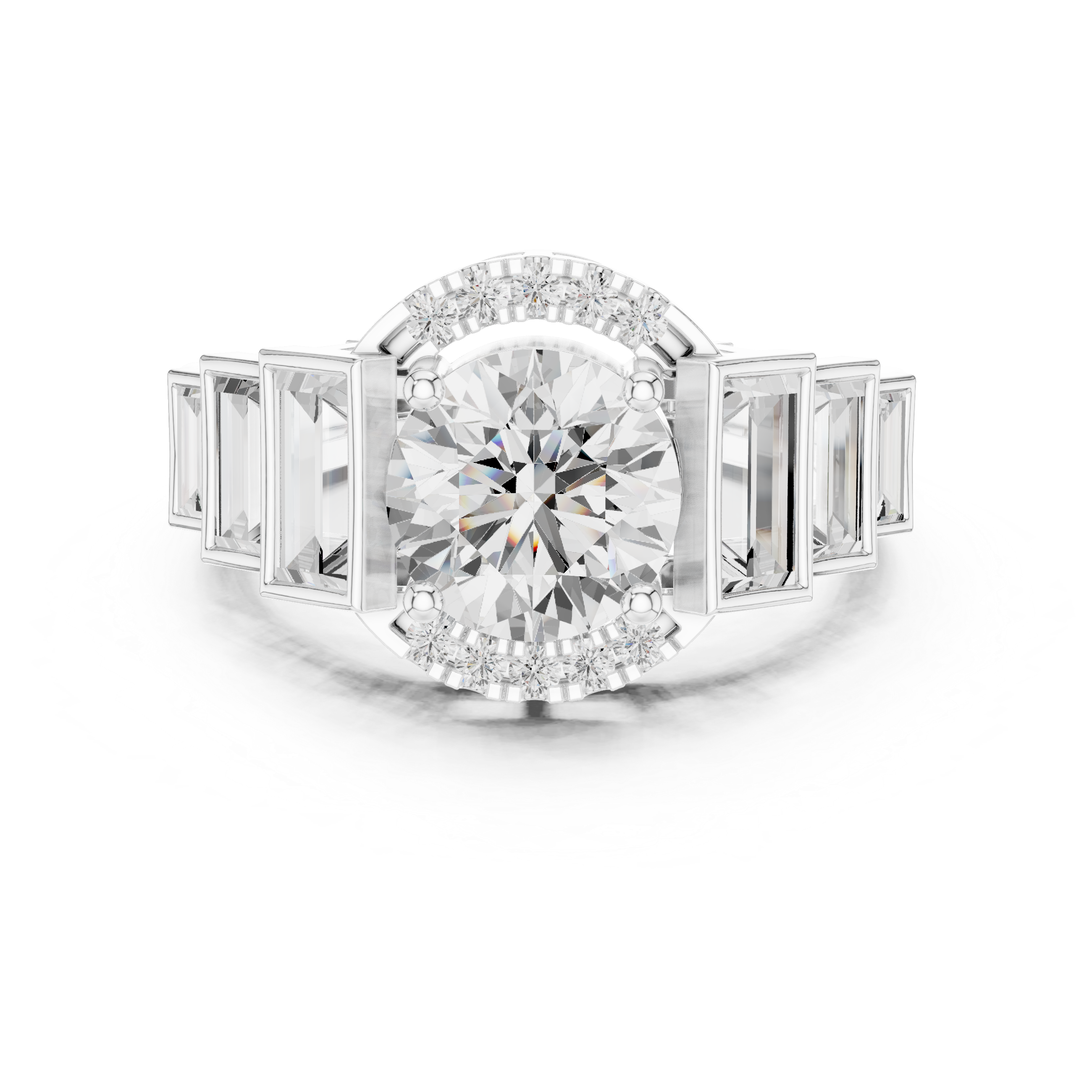 Baguette Art Deco Diamond Ring