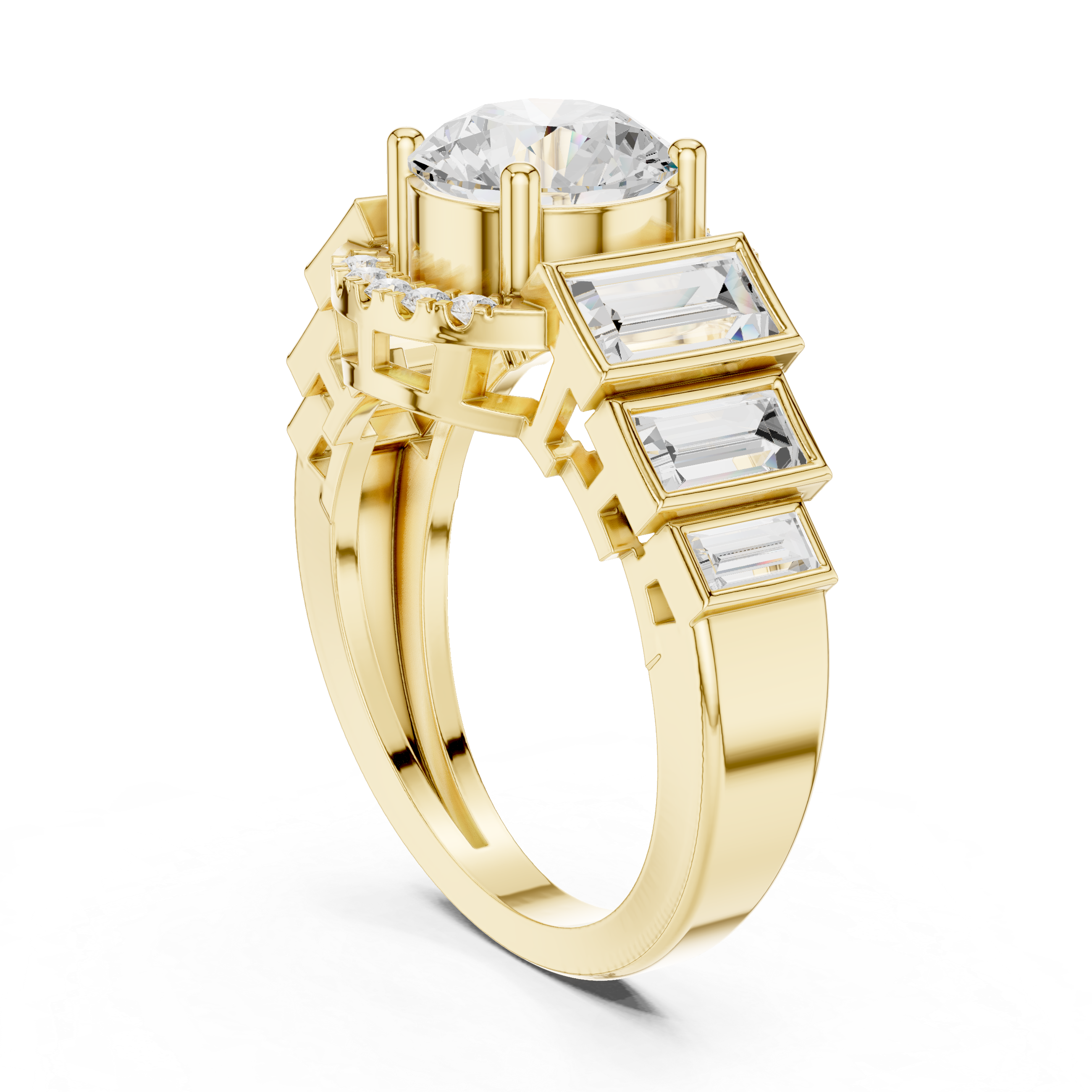 Baguette Art Deco Diamond Ring