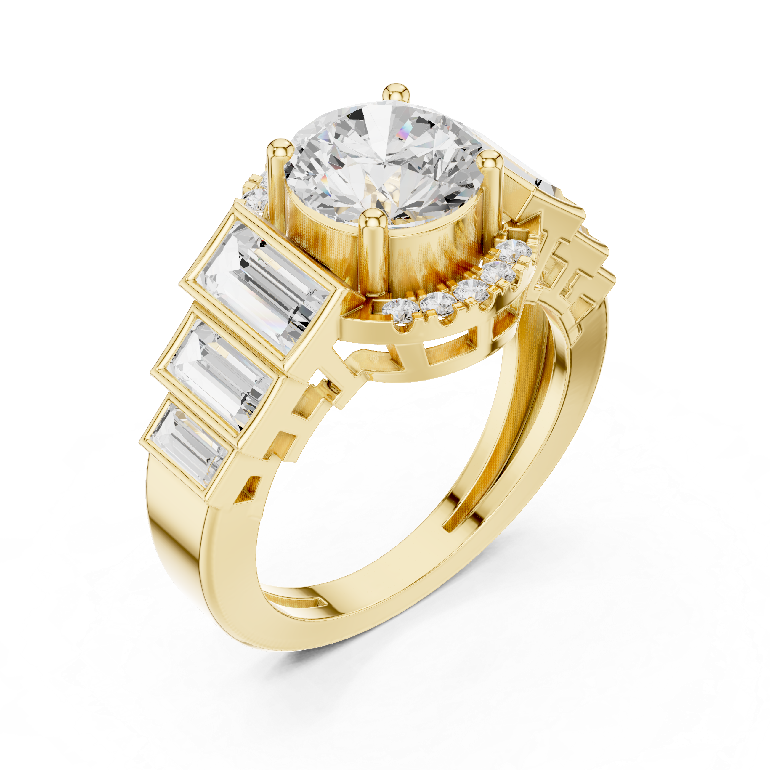 Baguette Art Deco Diamond Ring