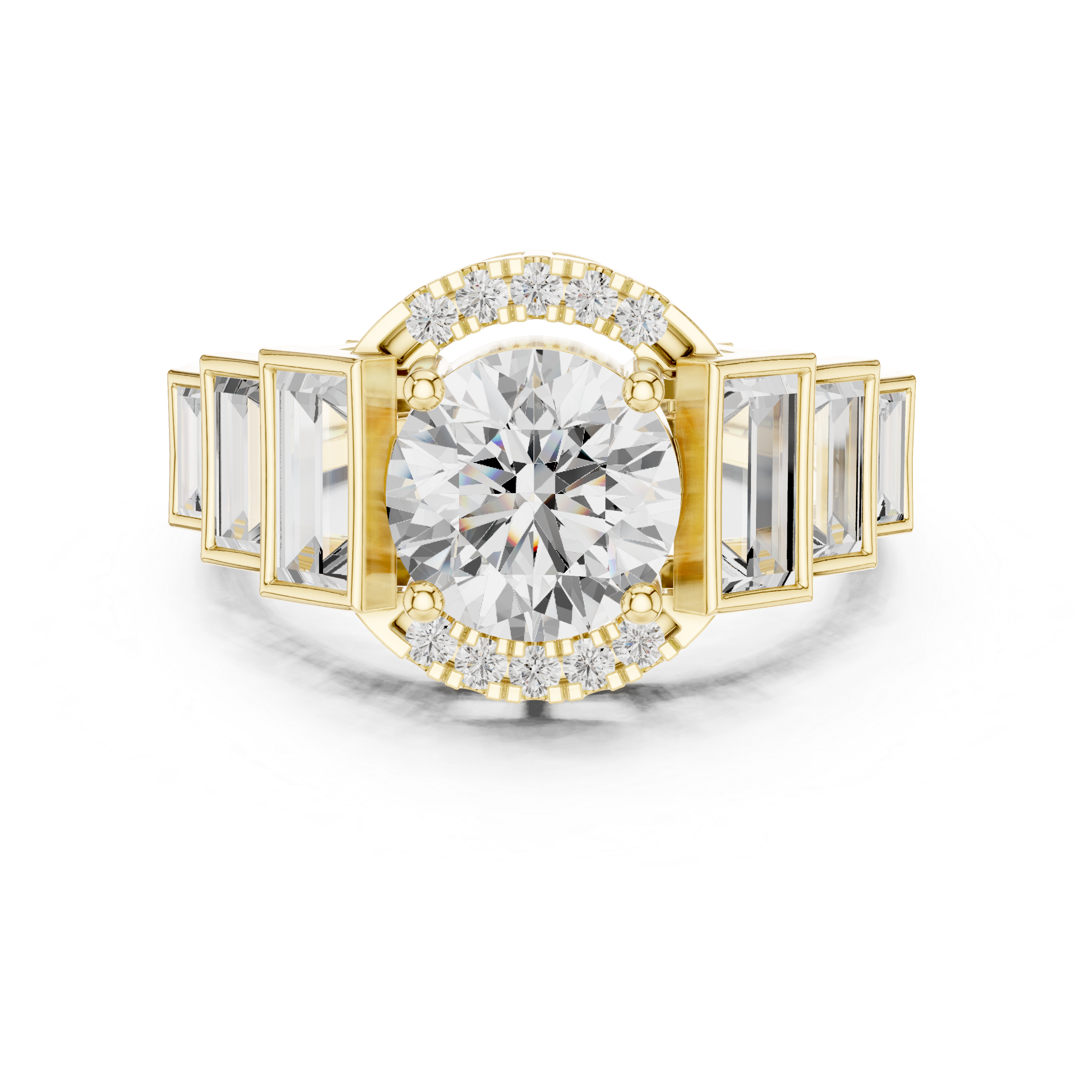 Baguette Art Deco Diamond Ring