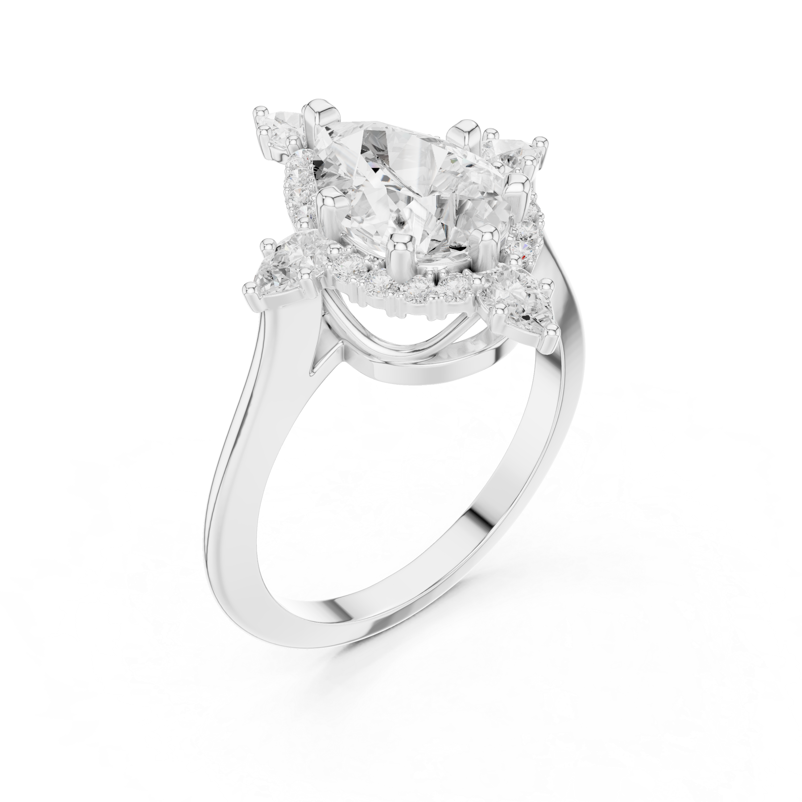 Pear Diamond Vintage Statement Ring