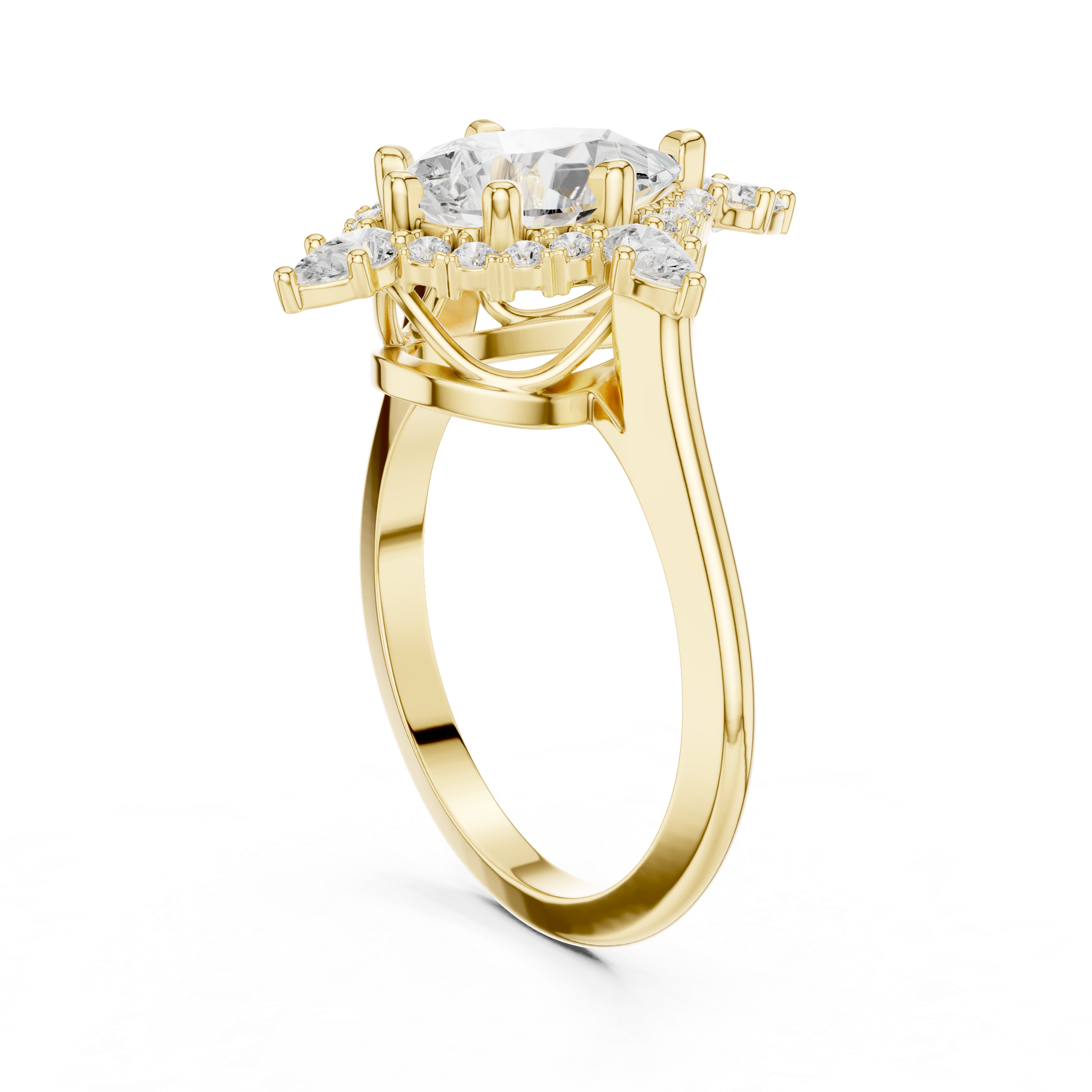 Pear Diamond Vintage Statement Ring