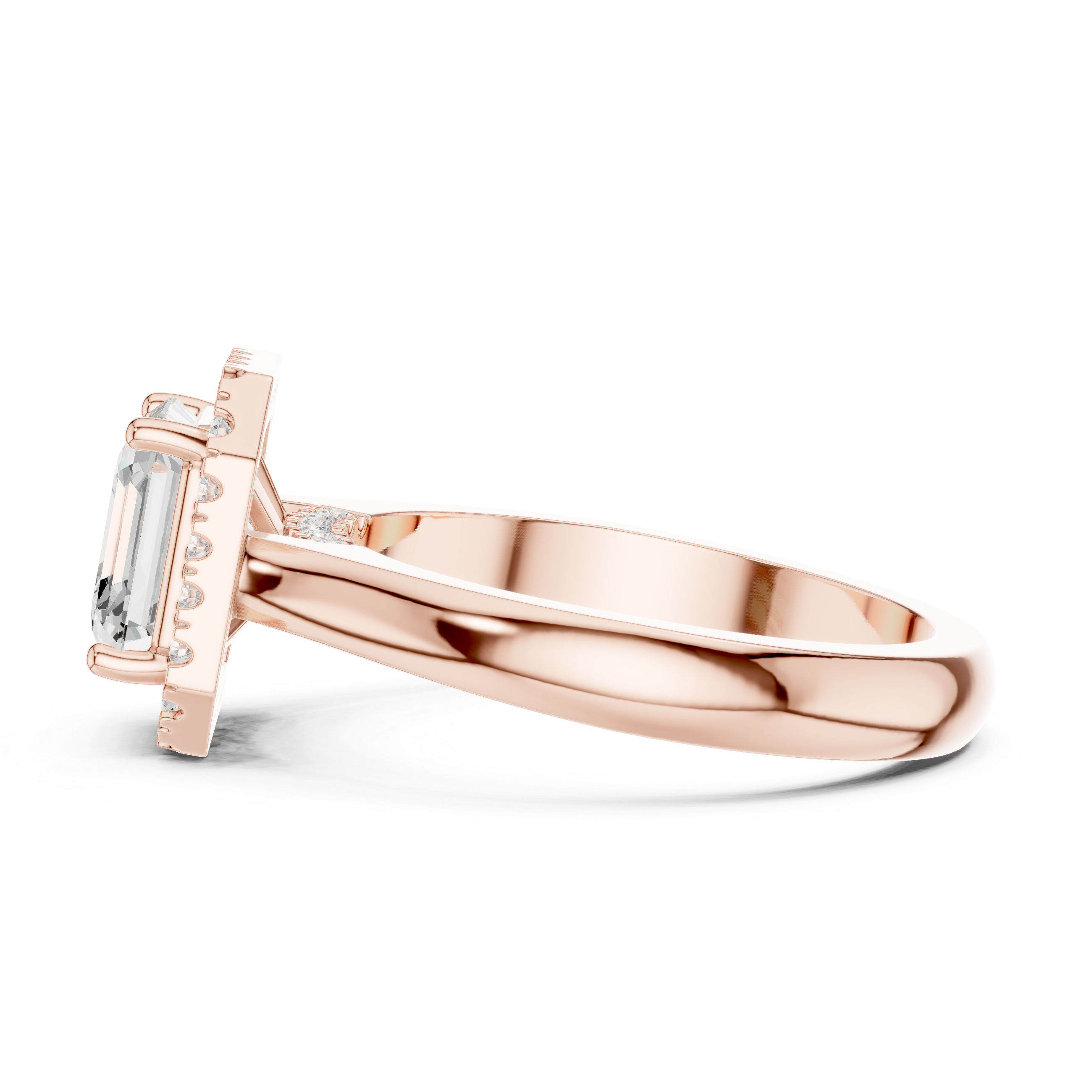 Asscher Halo Engagement Ring