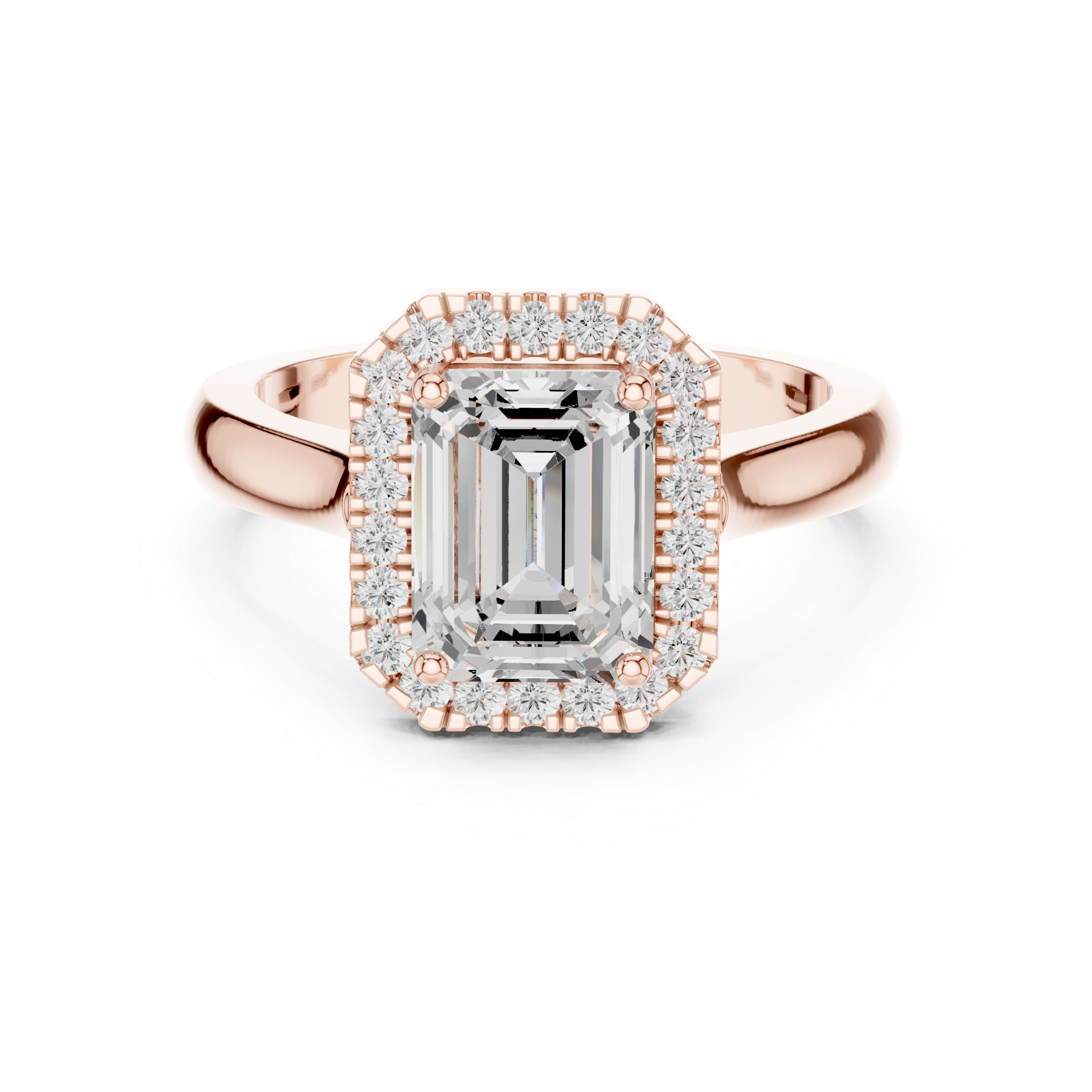 Emerald Halo Engagement Ring