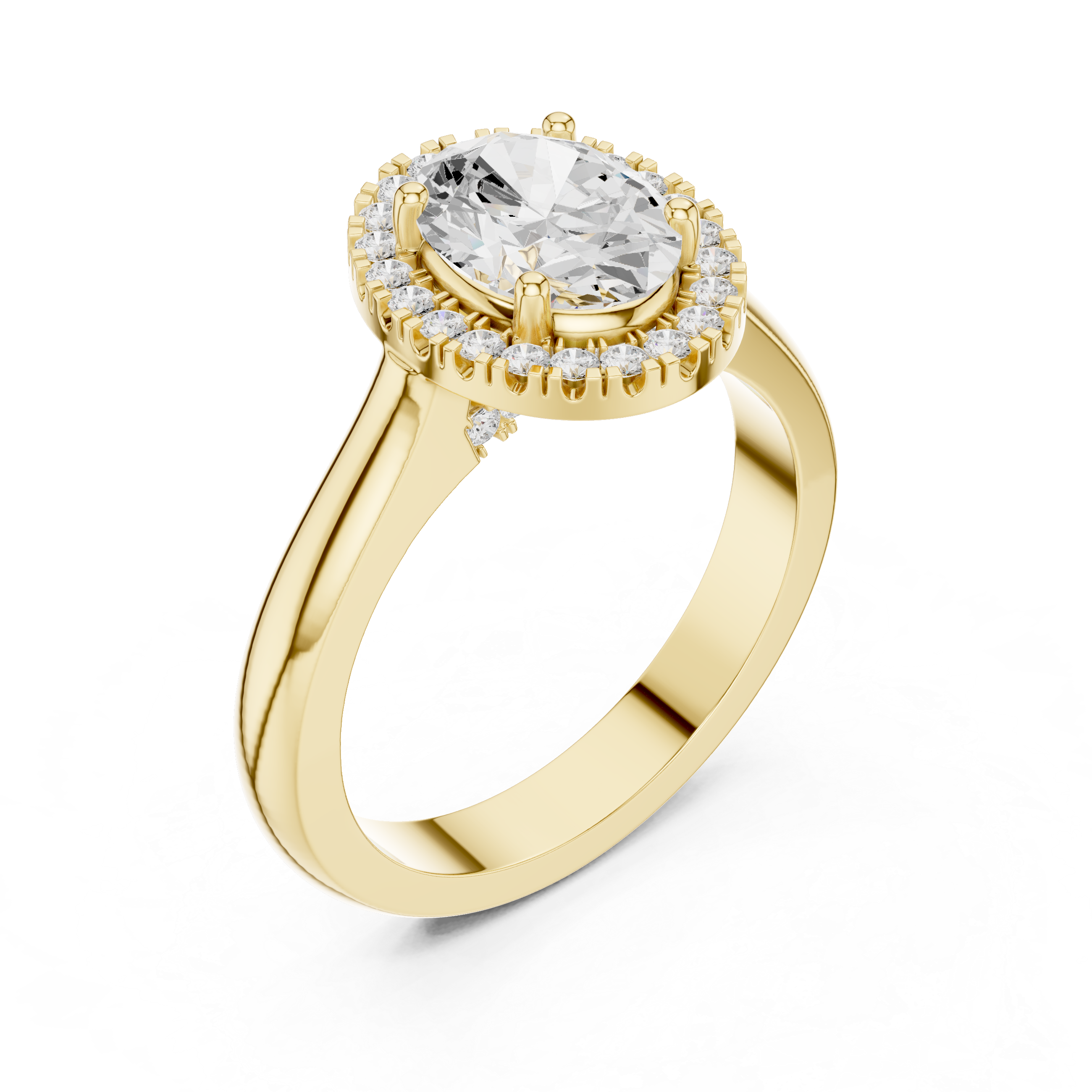 Oval Halo Engagement Ring