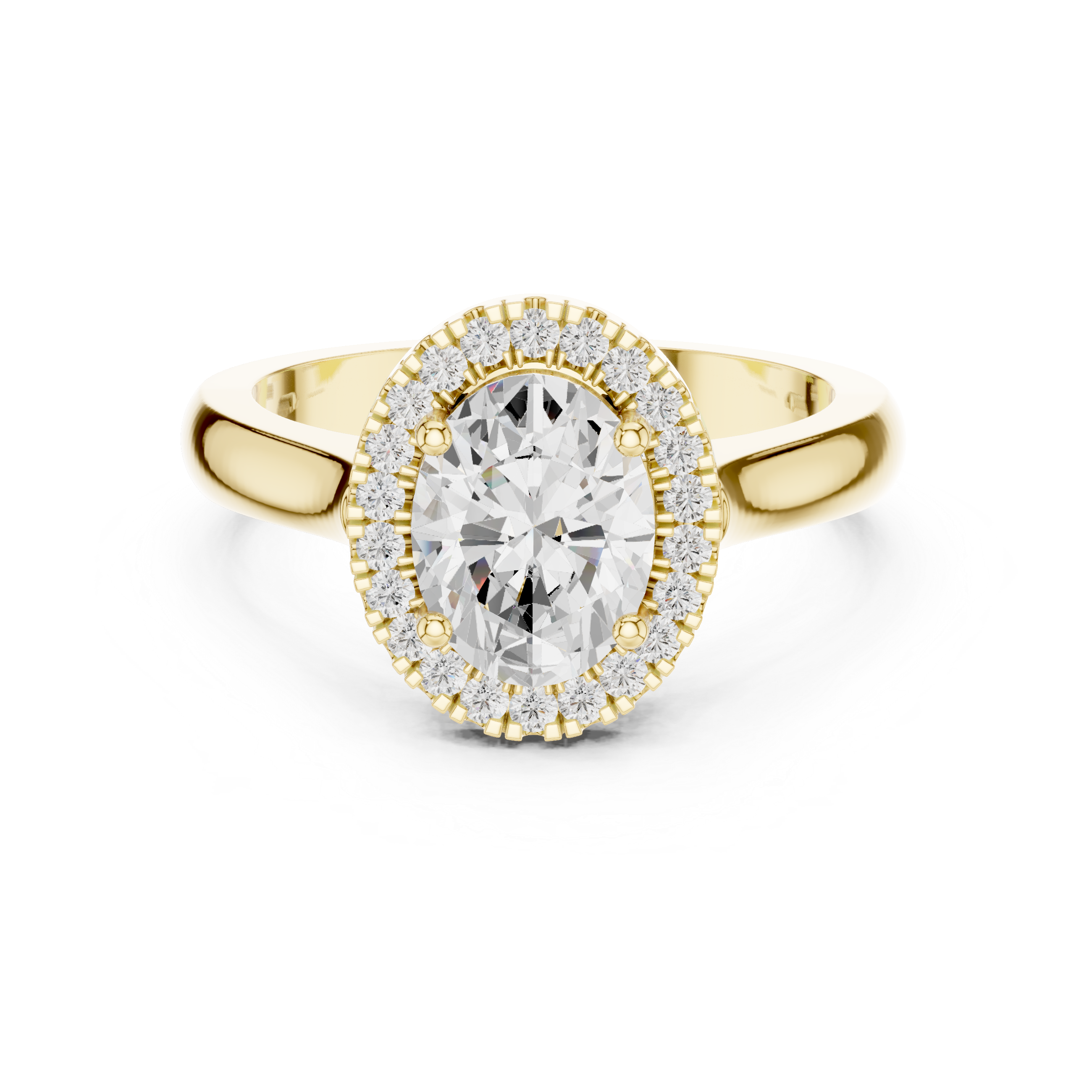Oval Halo Engagement Ring