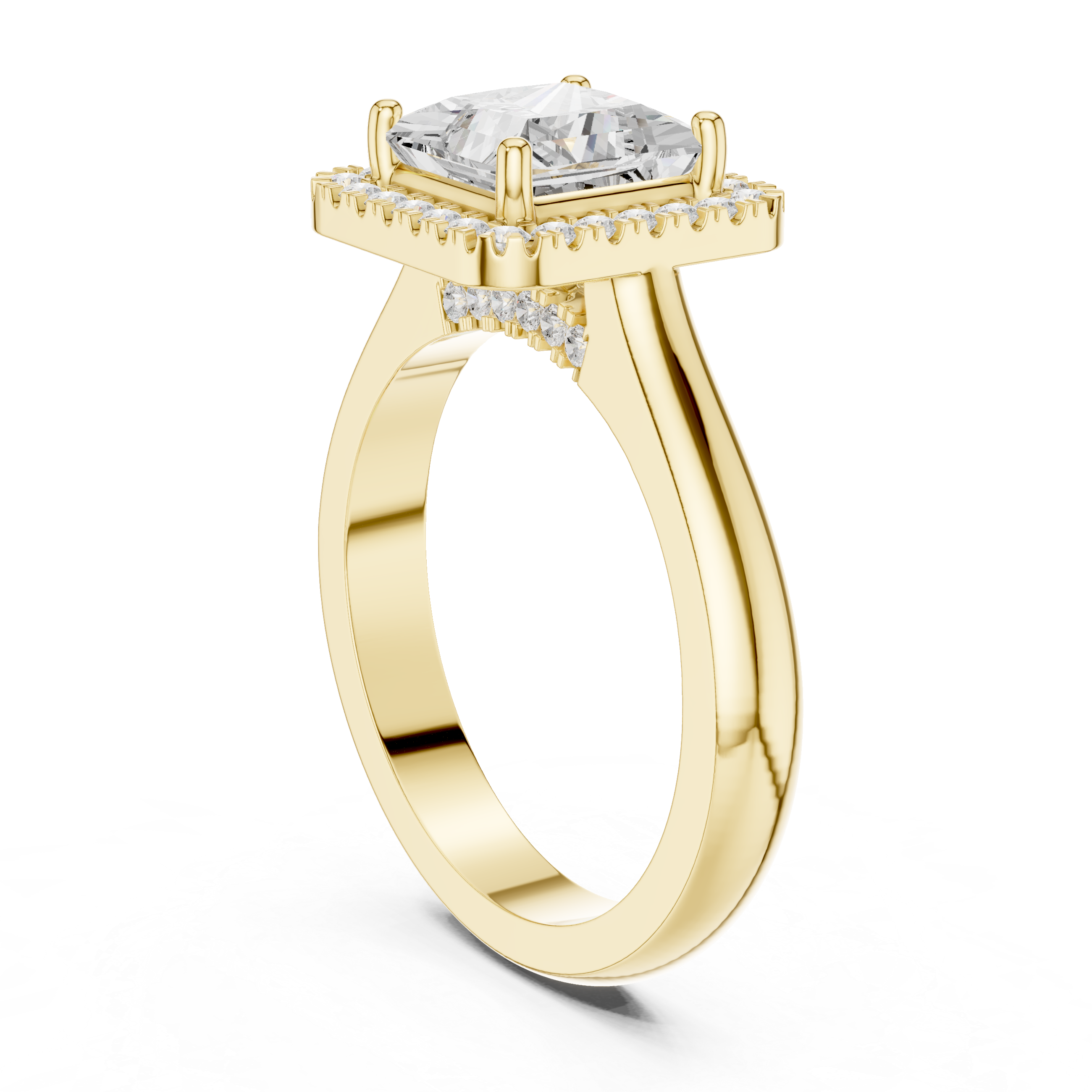 Princess Cut Halo Engagement Ring