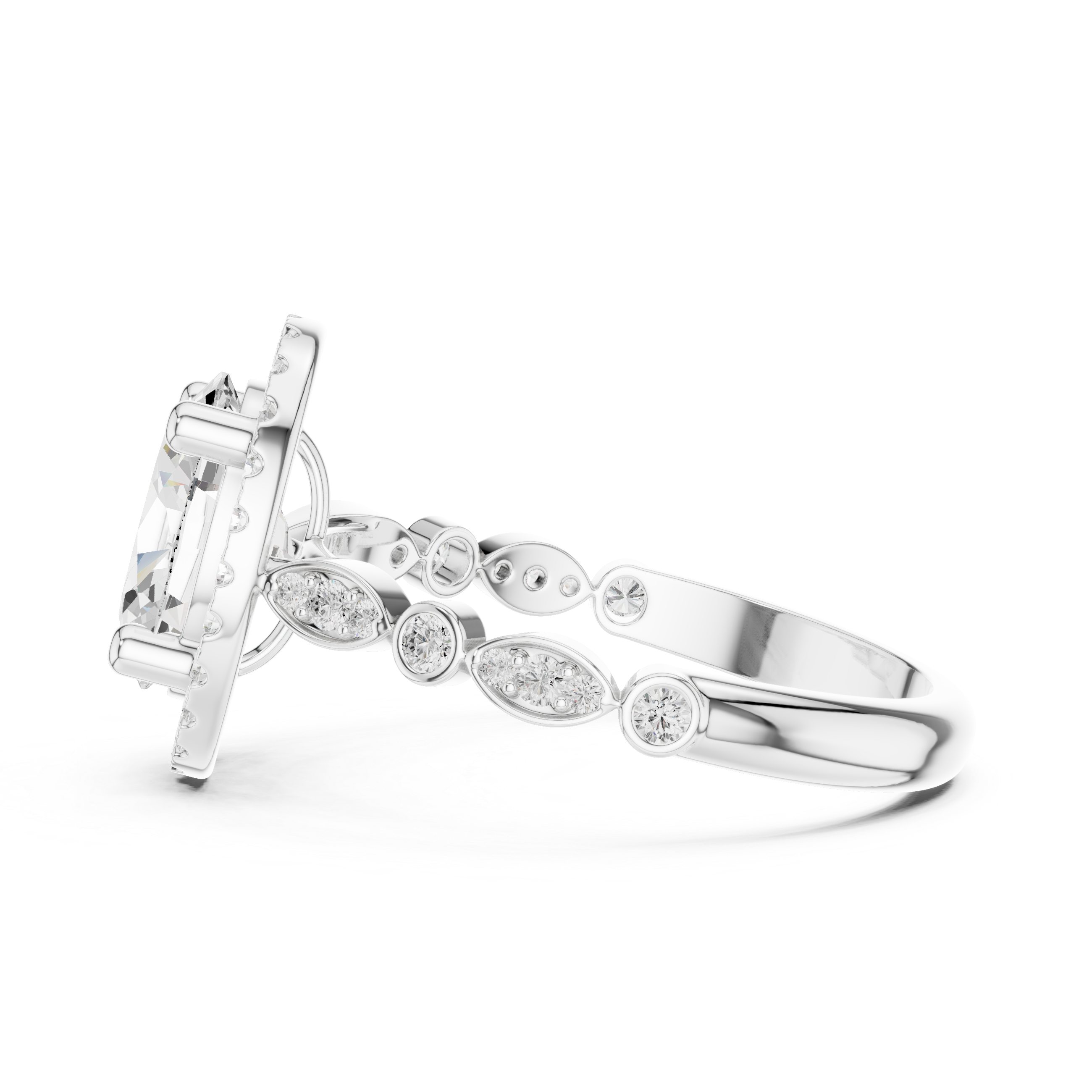 Oval Halo Diamond Engagement Ring
