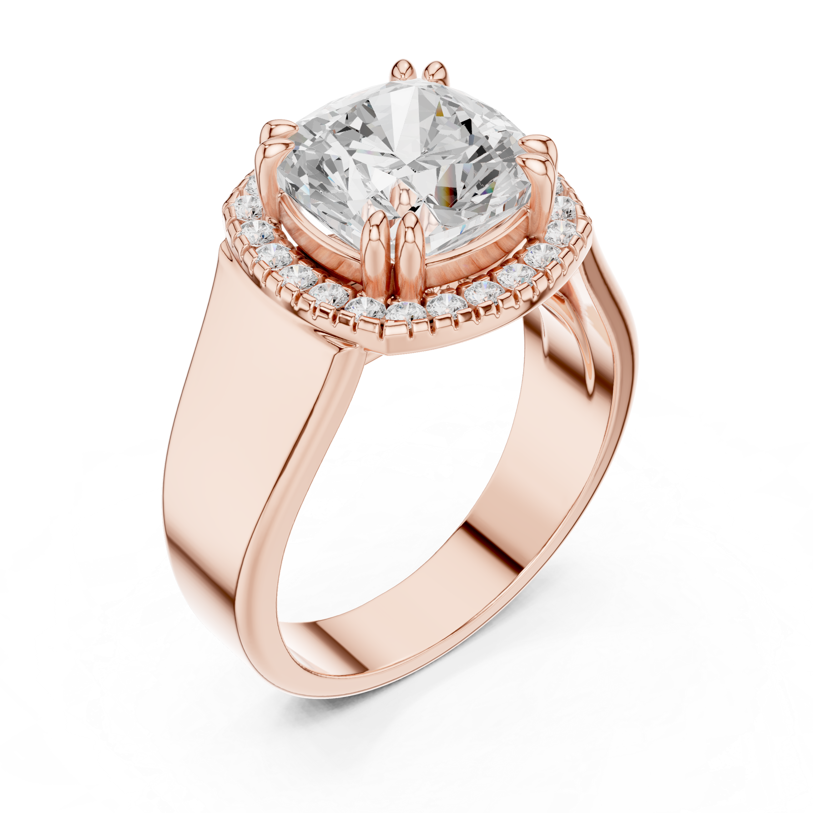 Cushion Halo Statement Ring