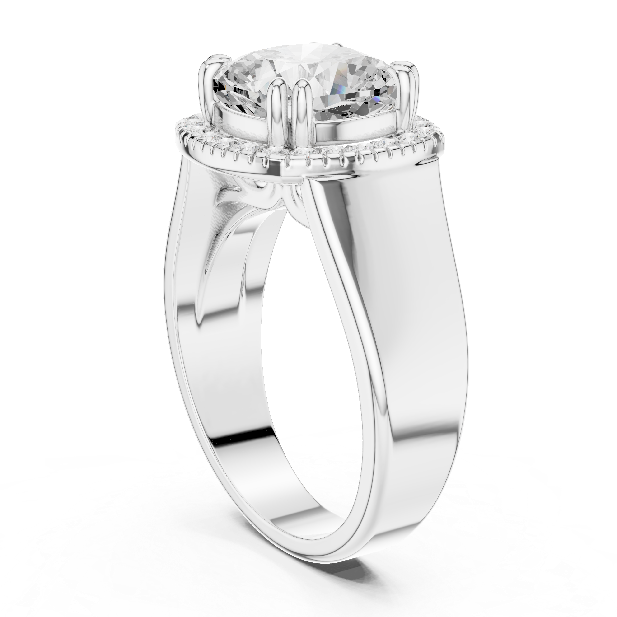 Cushion Halo Statement Ring