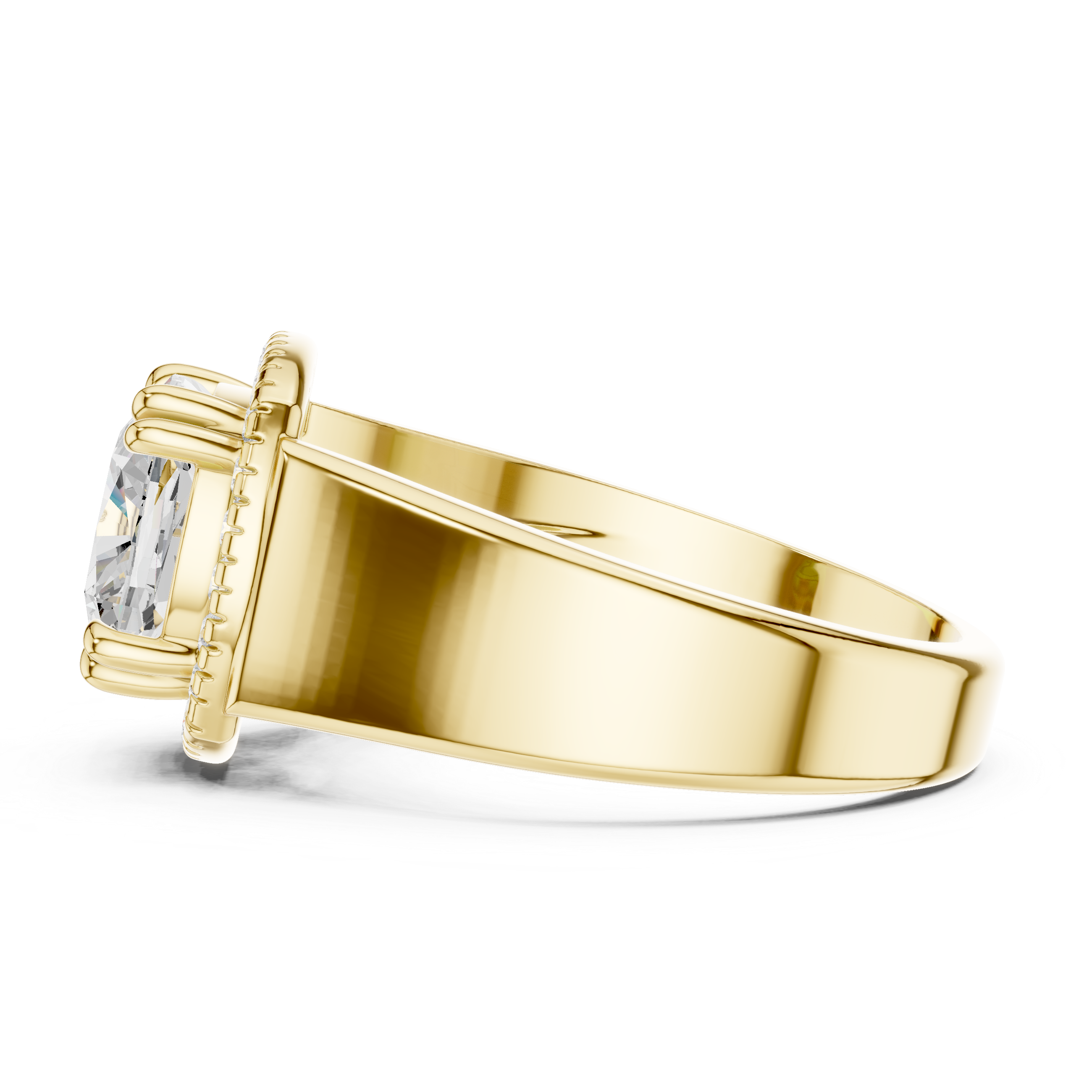 Cushion Halo Statement Ring