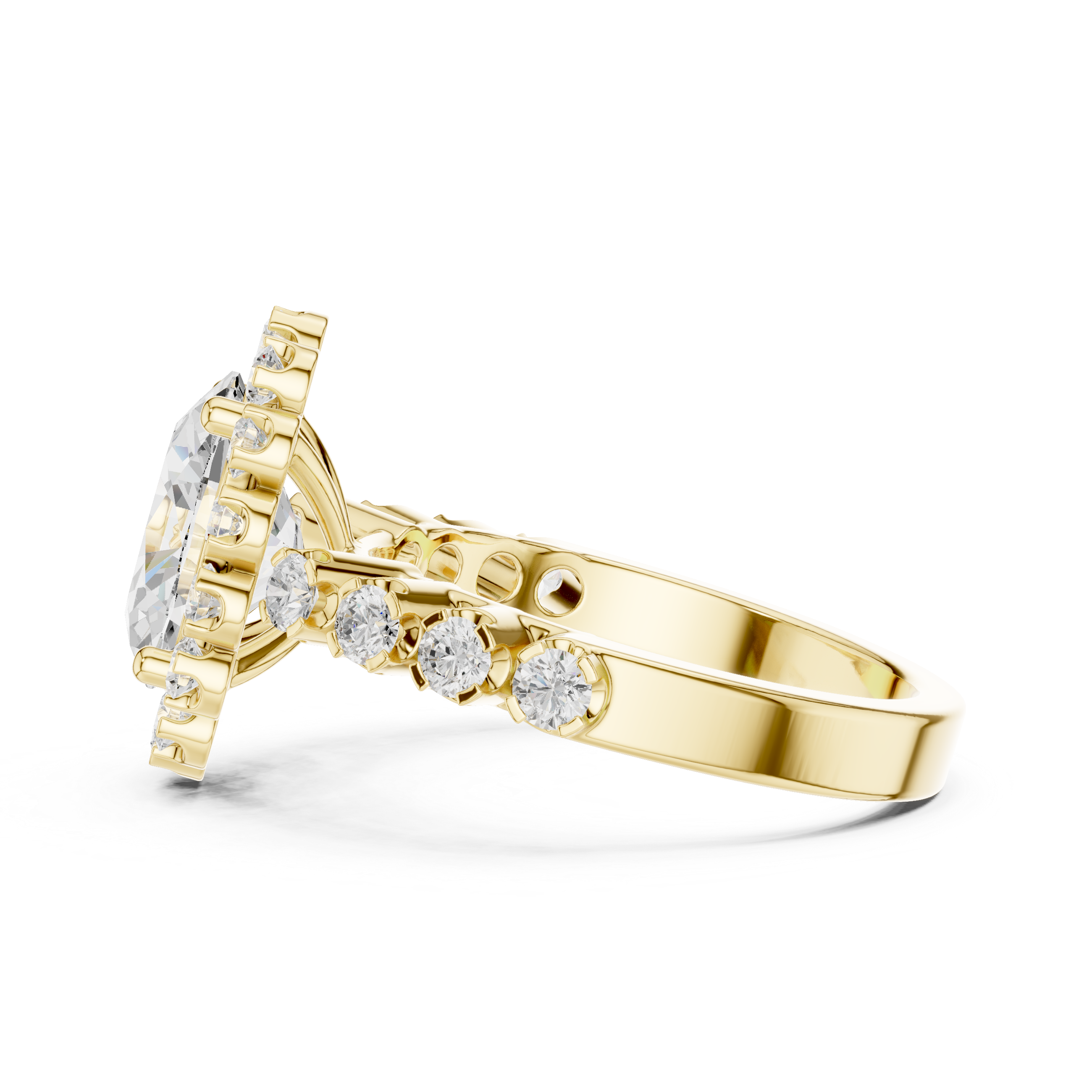 Oval Halo Diamond Engagement Ring