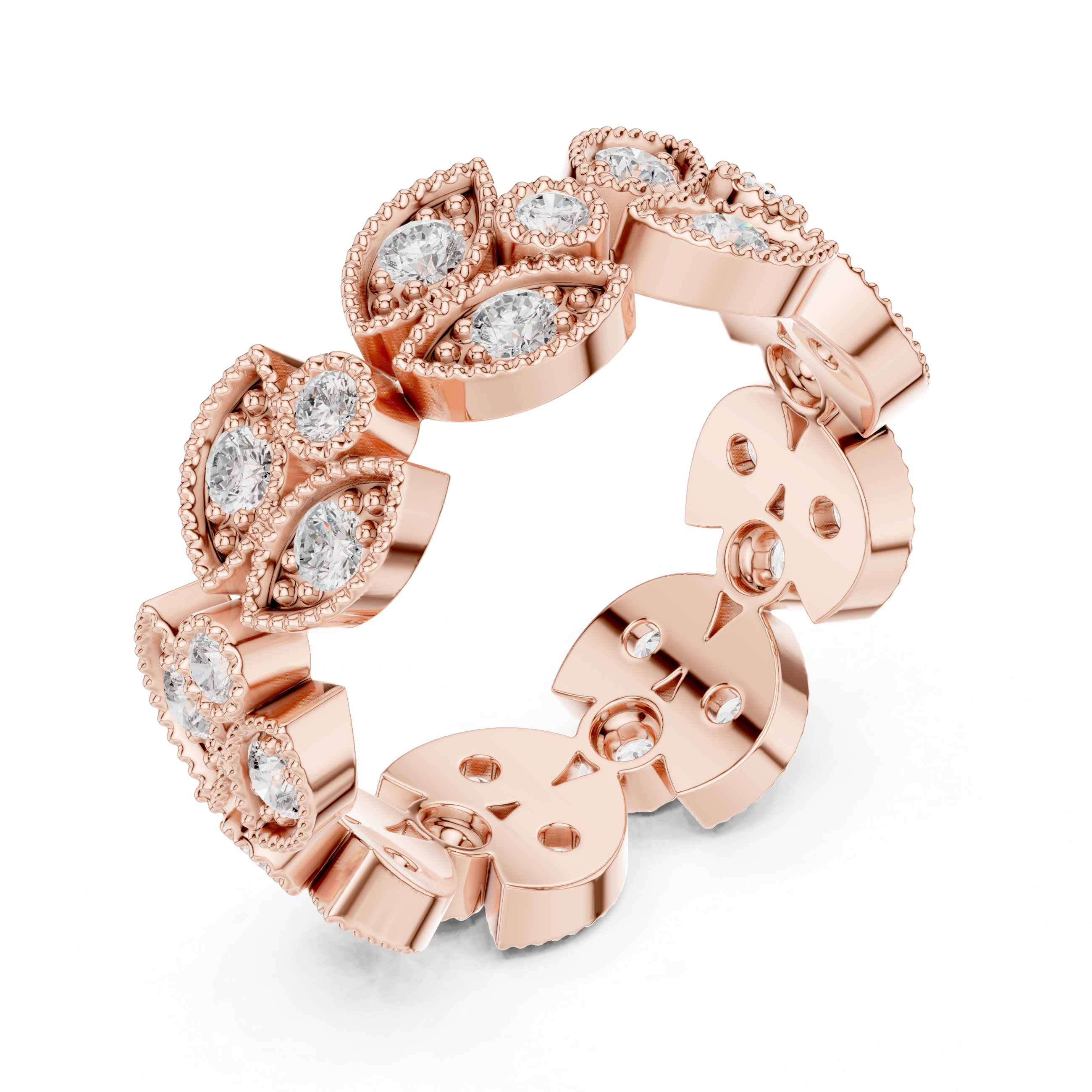 Vintage Evil Eye Diamond Eternity Ring
