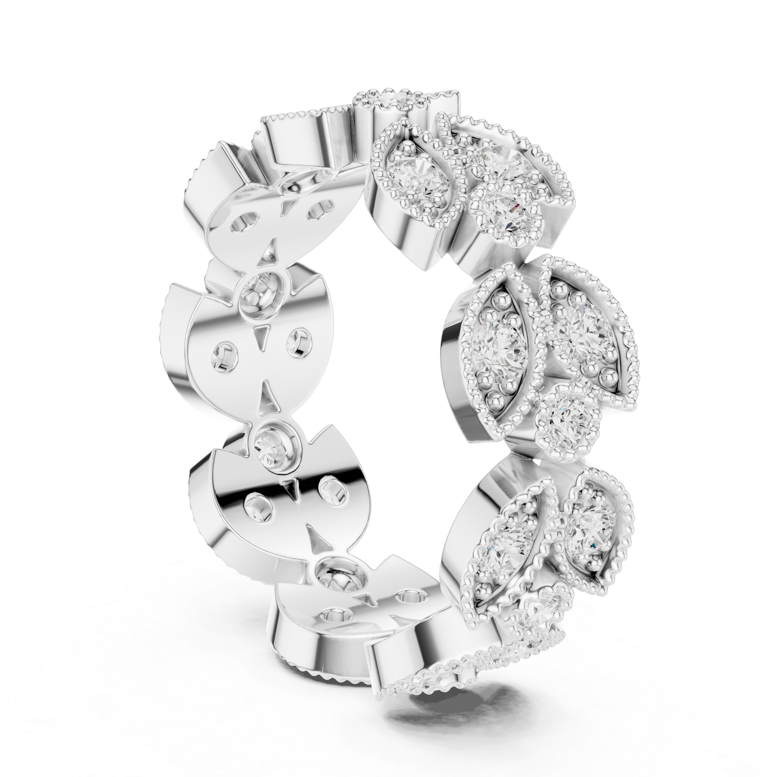 Vintage Evil Eye Diamond Eternity Ring