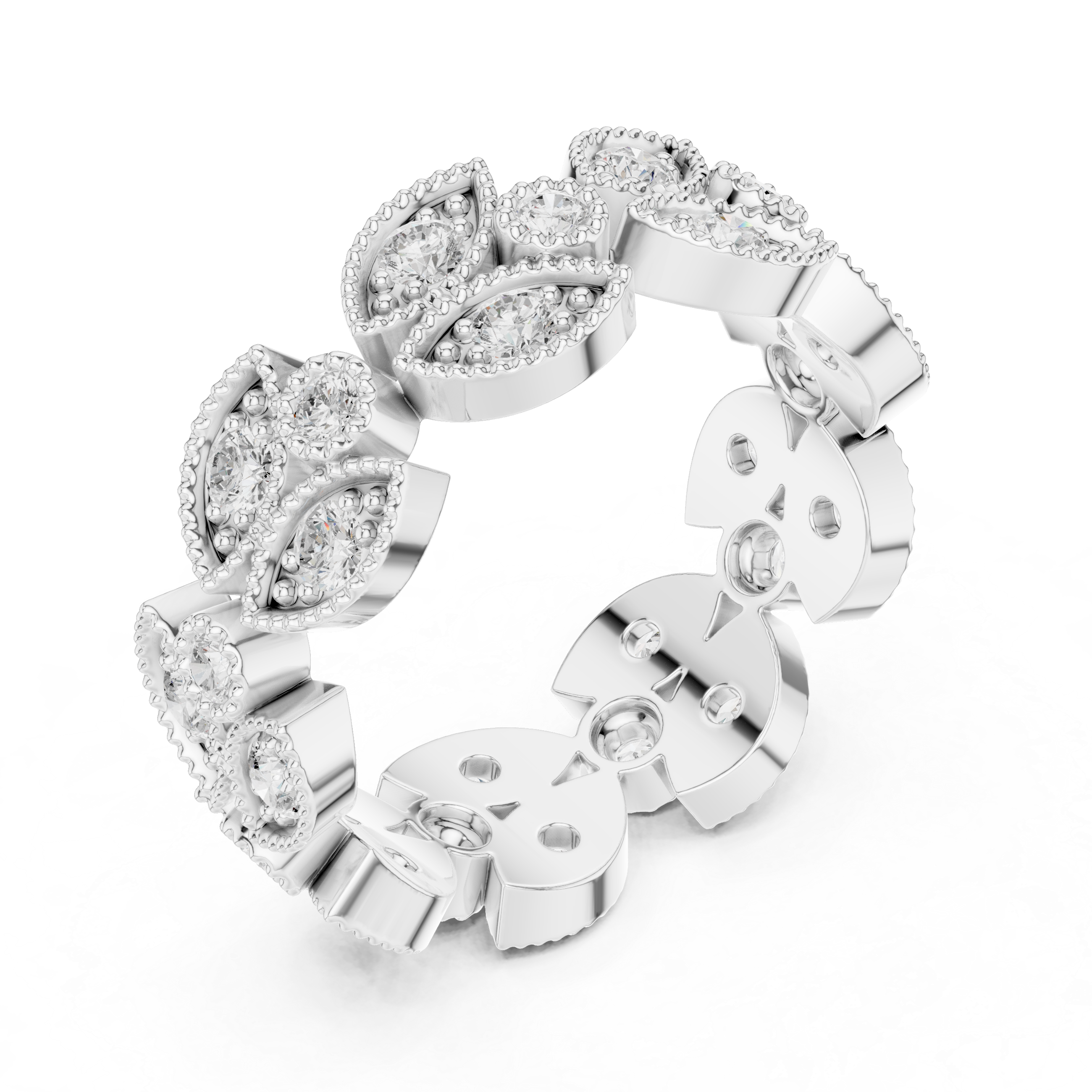 Vintage Evil Eye Diamond Eternity Ring