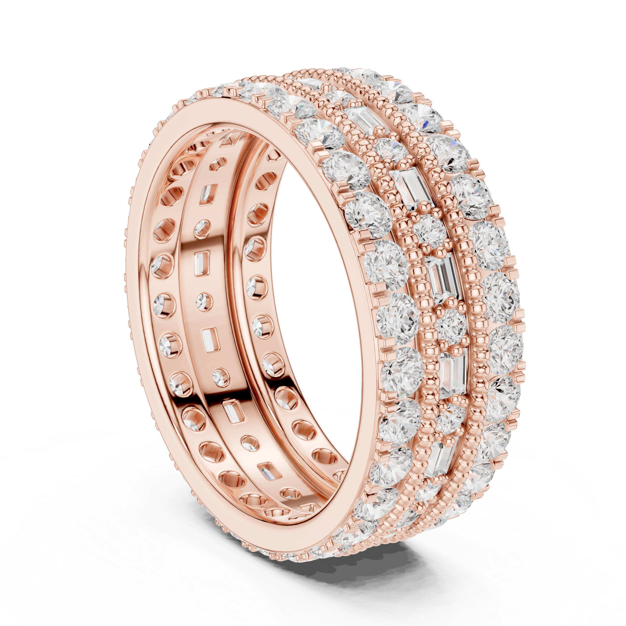 Mixed-Cut Diamond Eternity Band