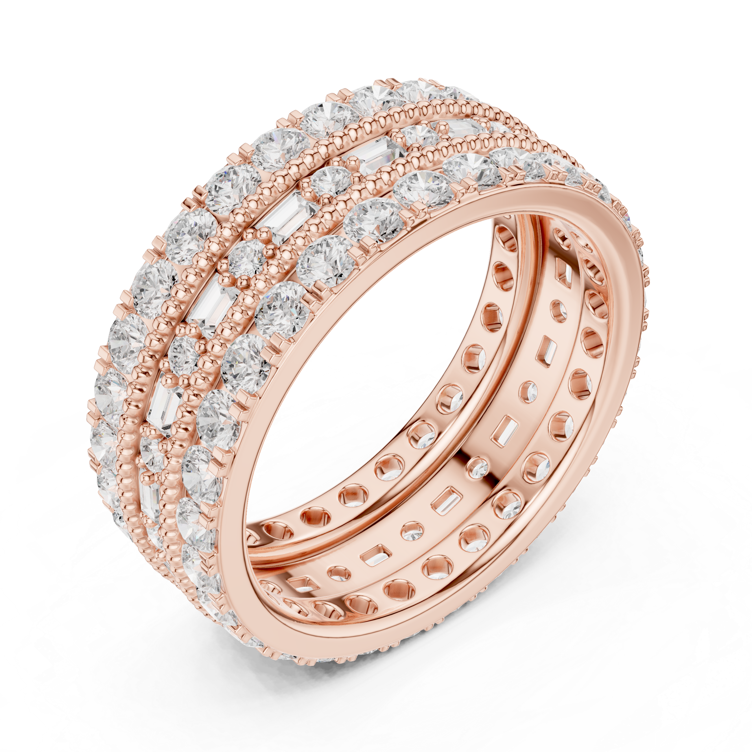 Mixed-Cut Diamond Eternity Band