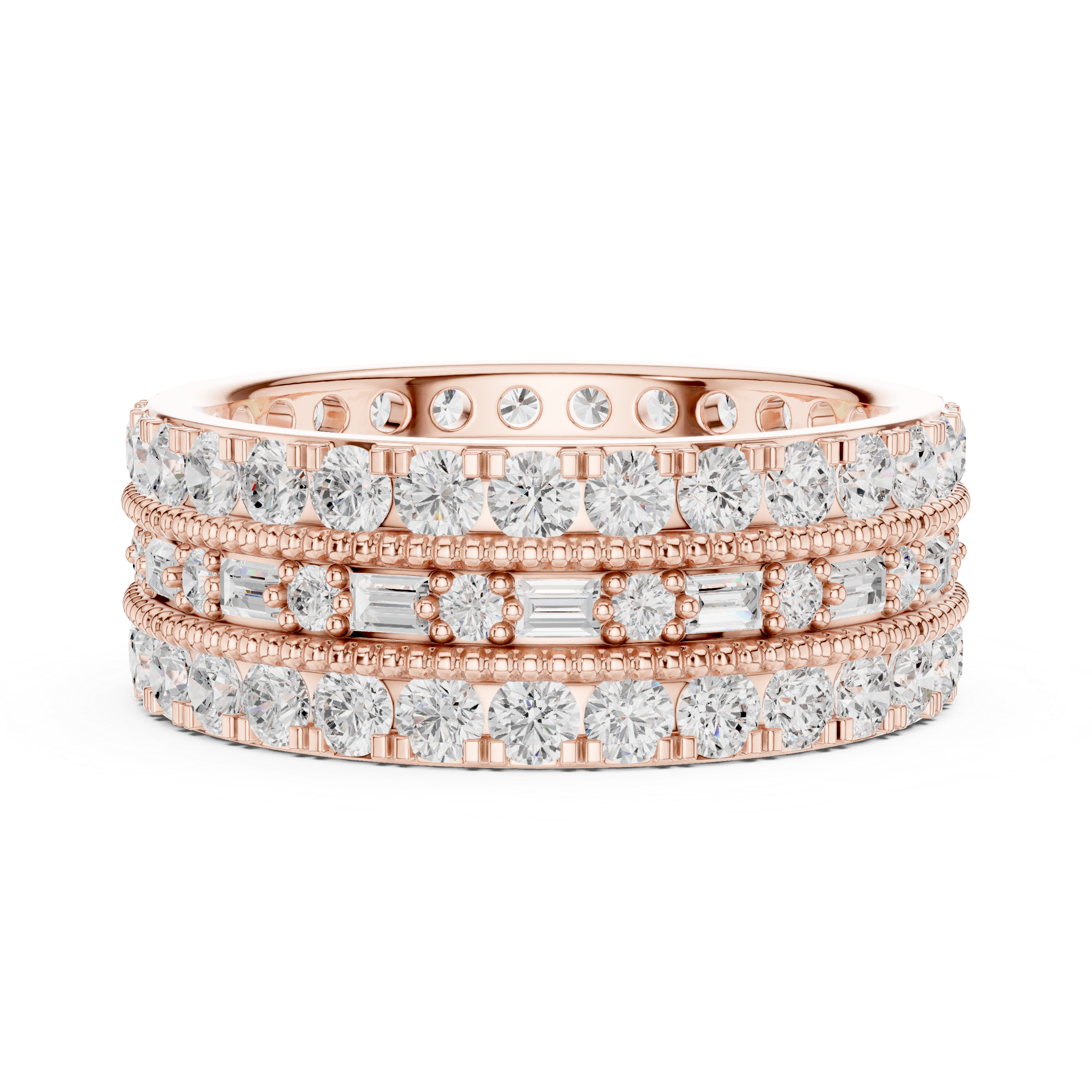 Mixed-Cut Diamond Eternity Band