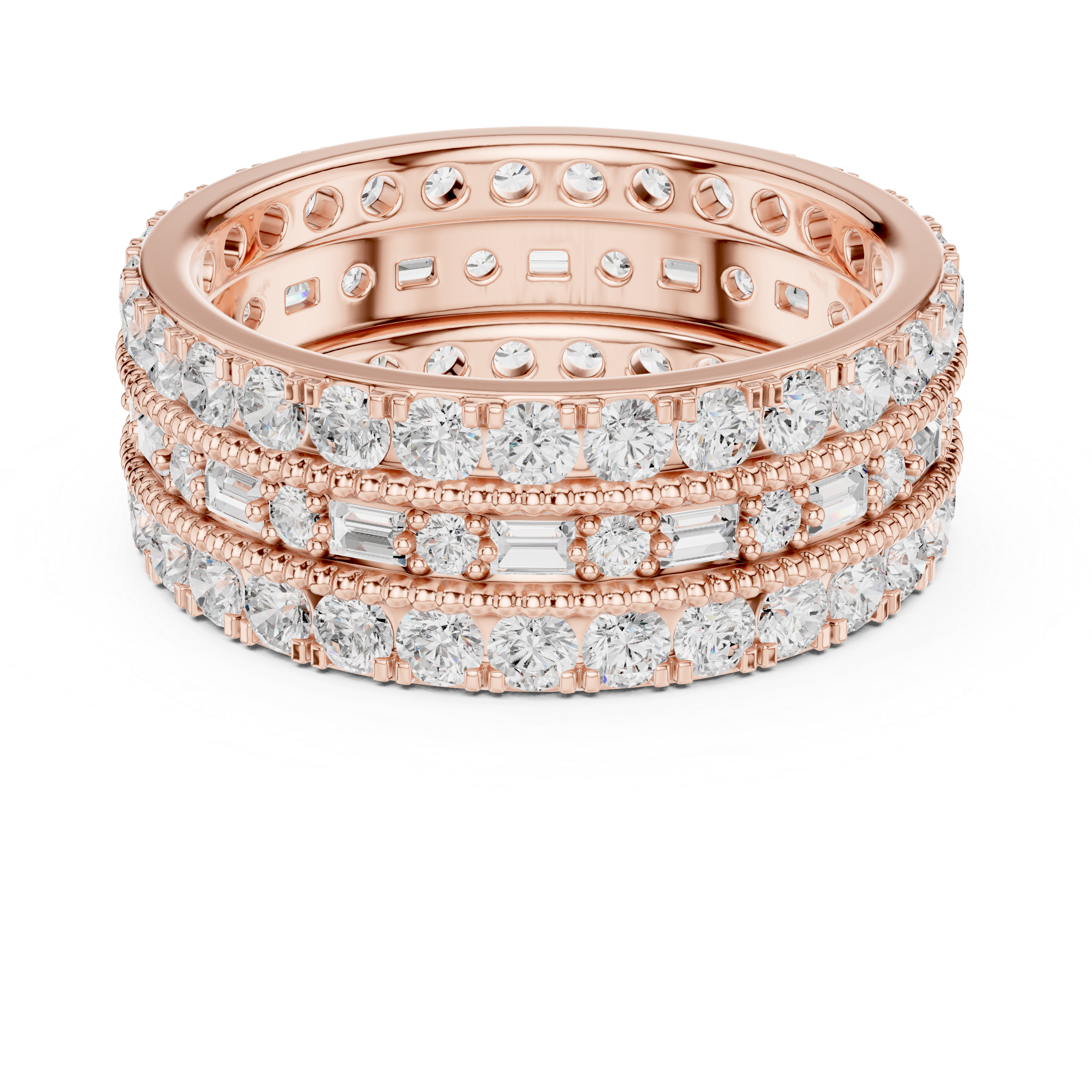 Mixed-Cut Diamond Eternity Band