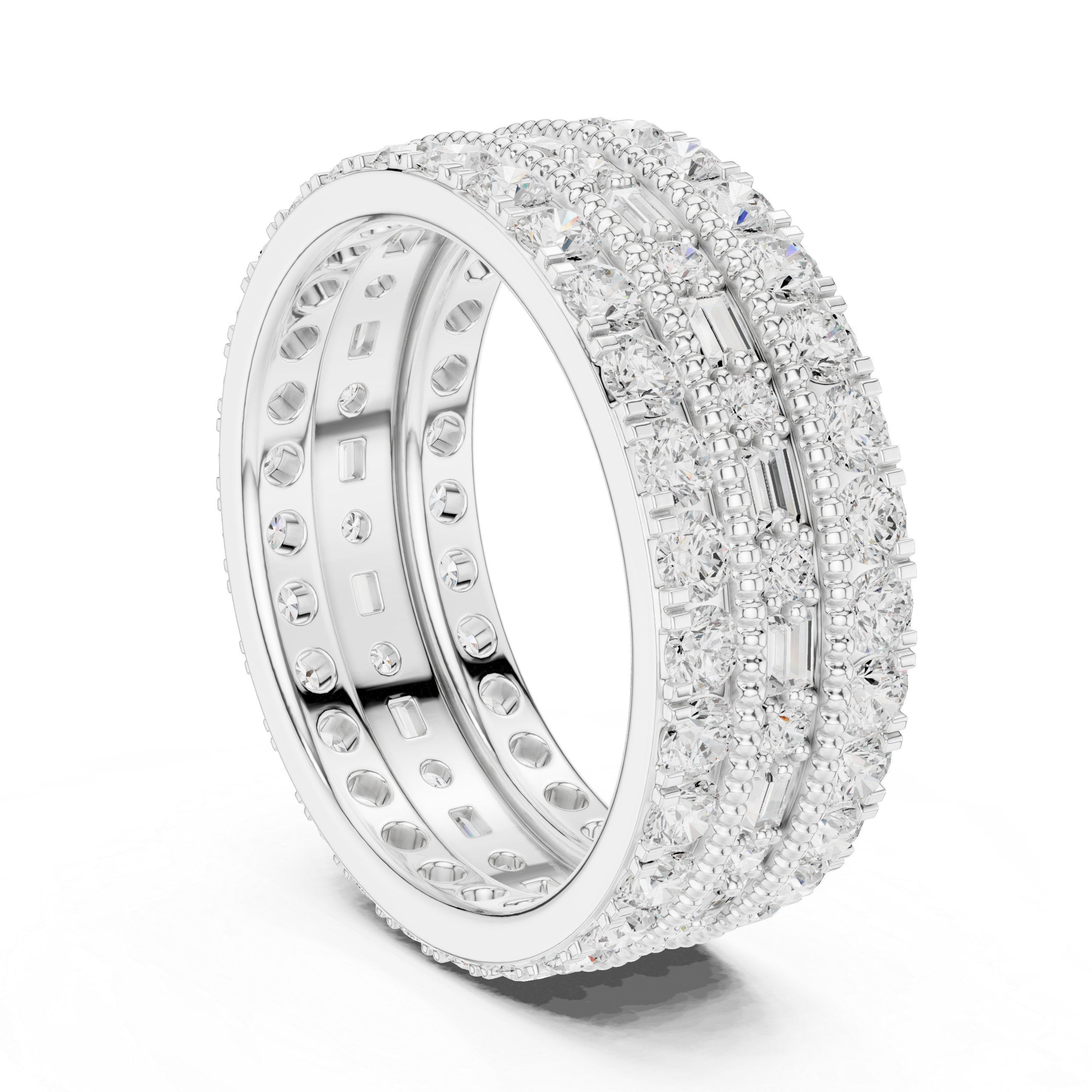 Mixed-Cut Diamond Eternity Band