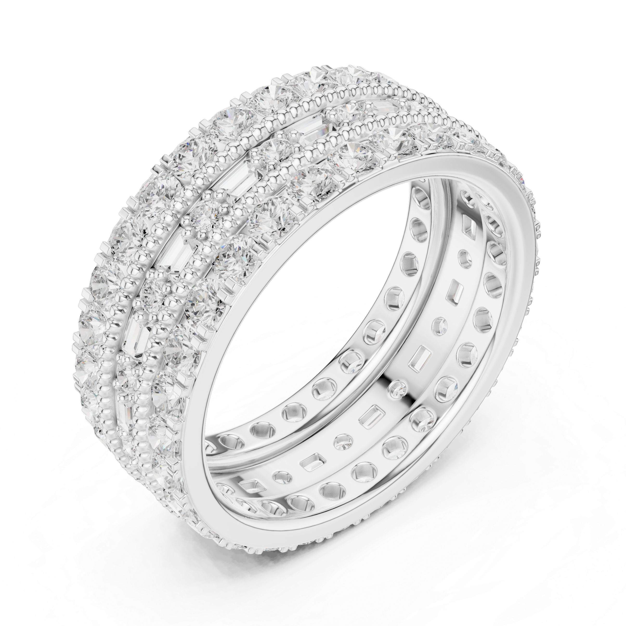 Mixed-Cut Diamond Eternity Band