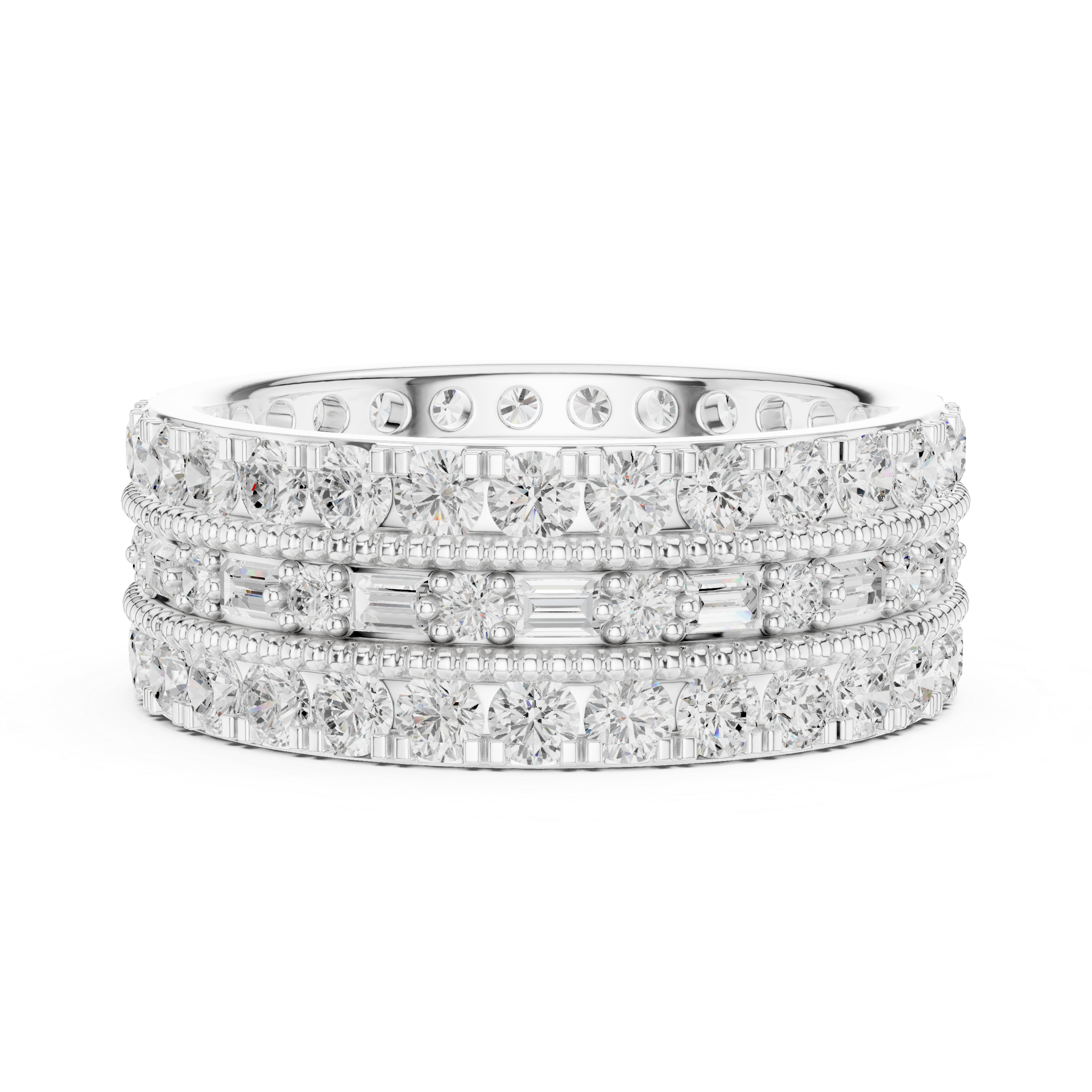 Mixed-Cut Diamond Eternity Band
