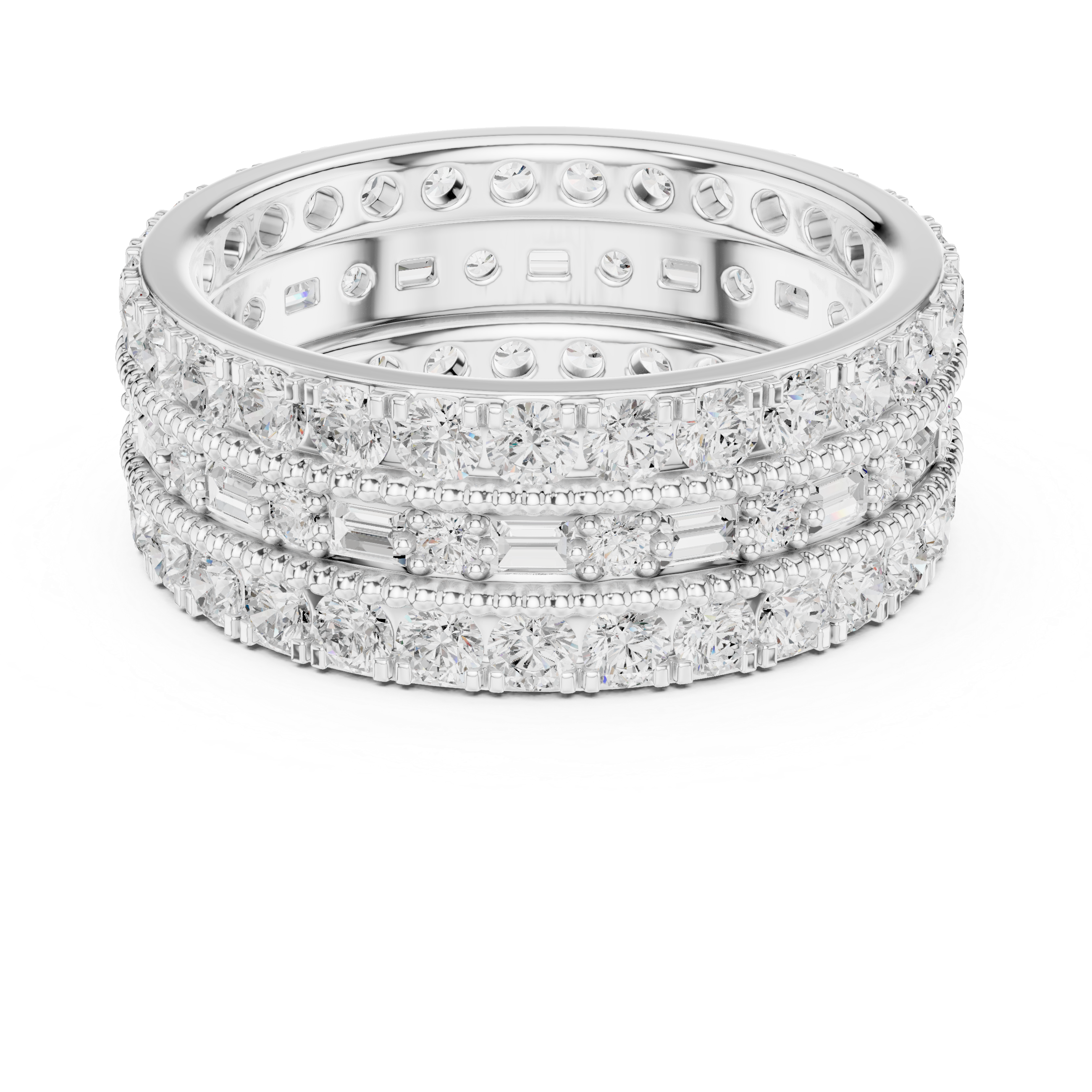 Mixed-Cut Diamond Eternity Band