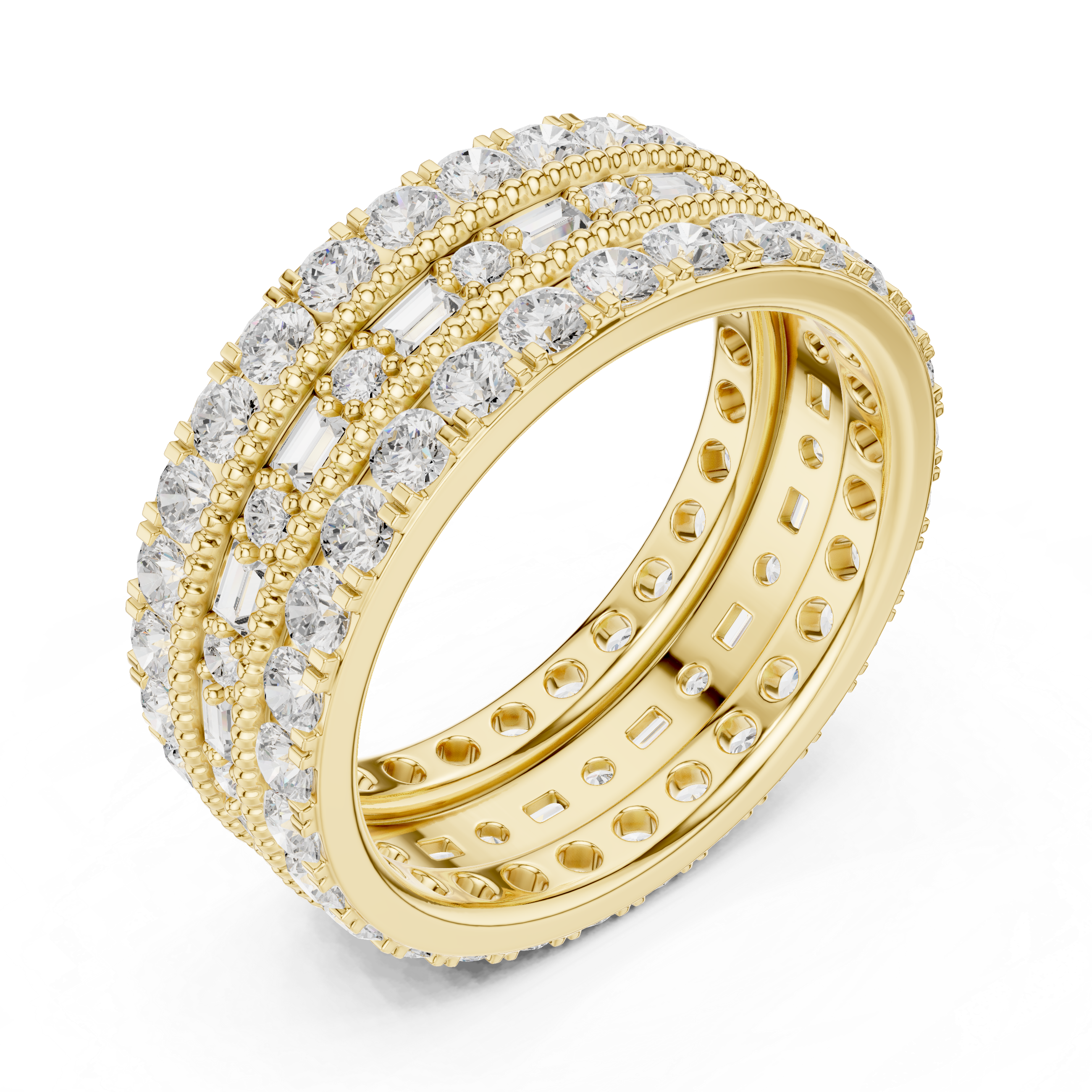 Mixed-Cut Diamond Eternity Band