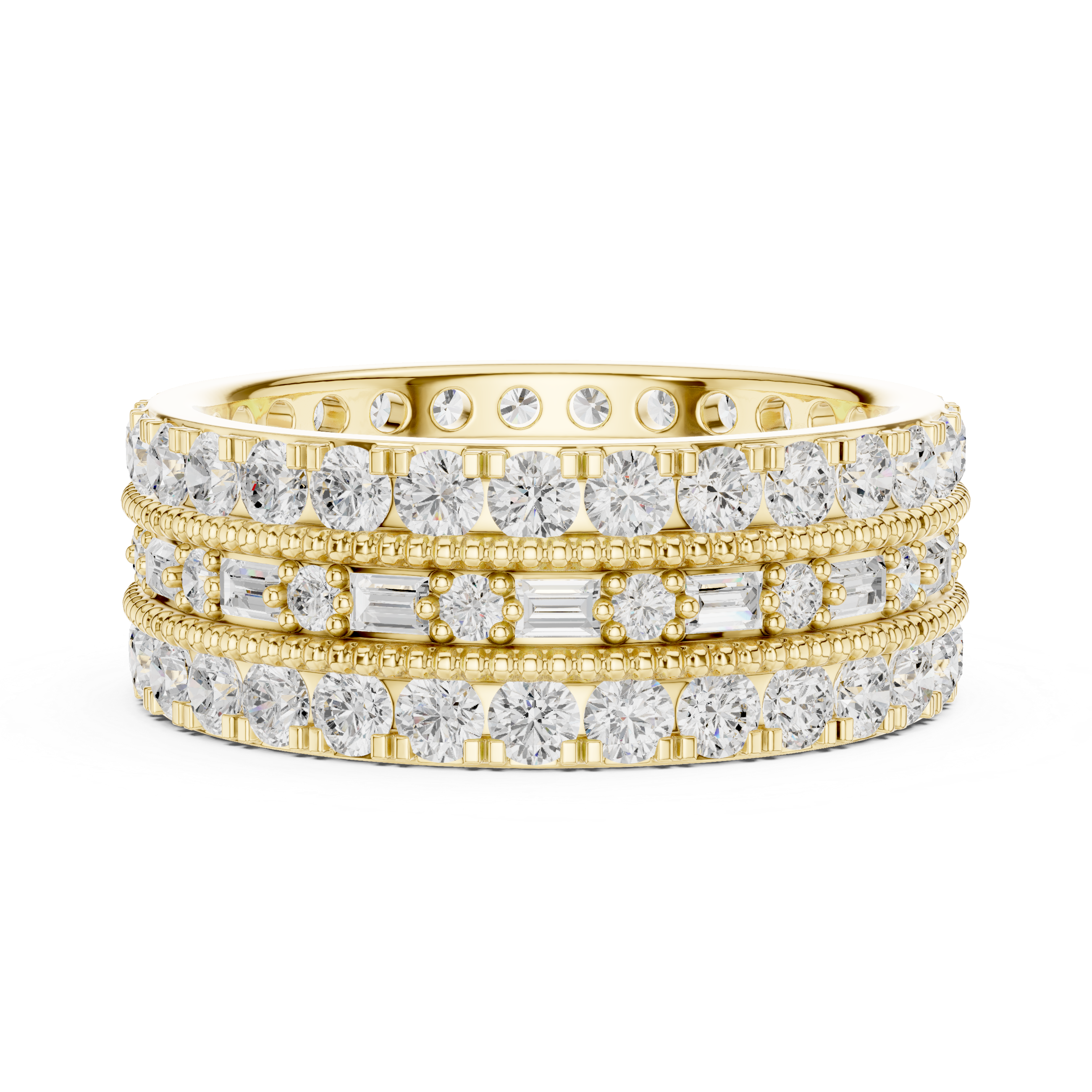 Mixed-Cut Diamond Eternity Band